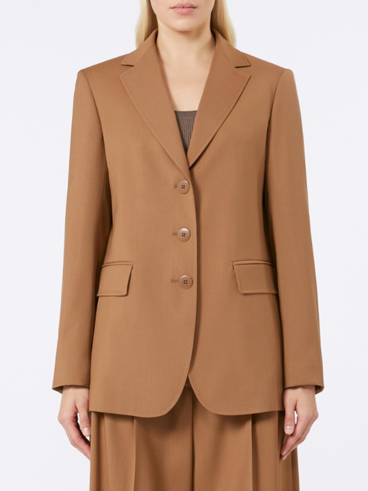 Max Mara Woollen Cloth Blazer In Brown