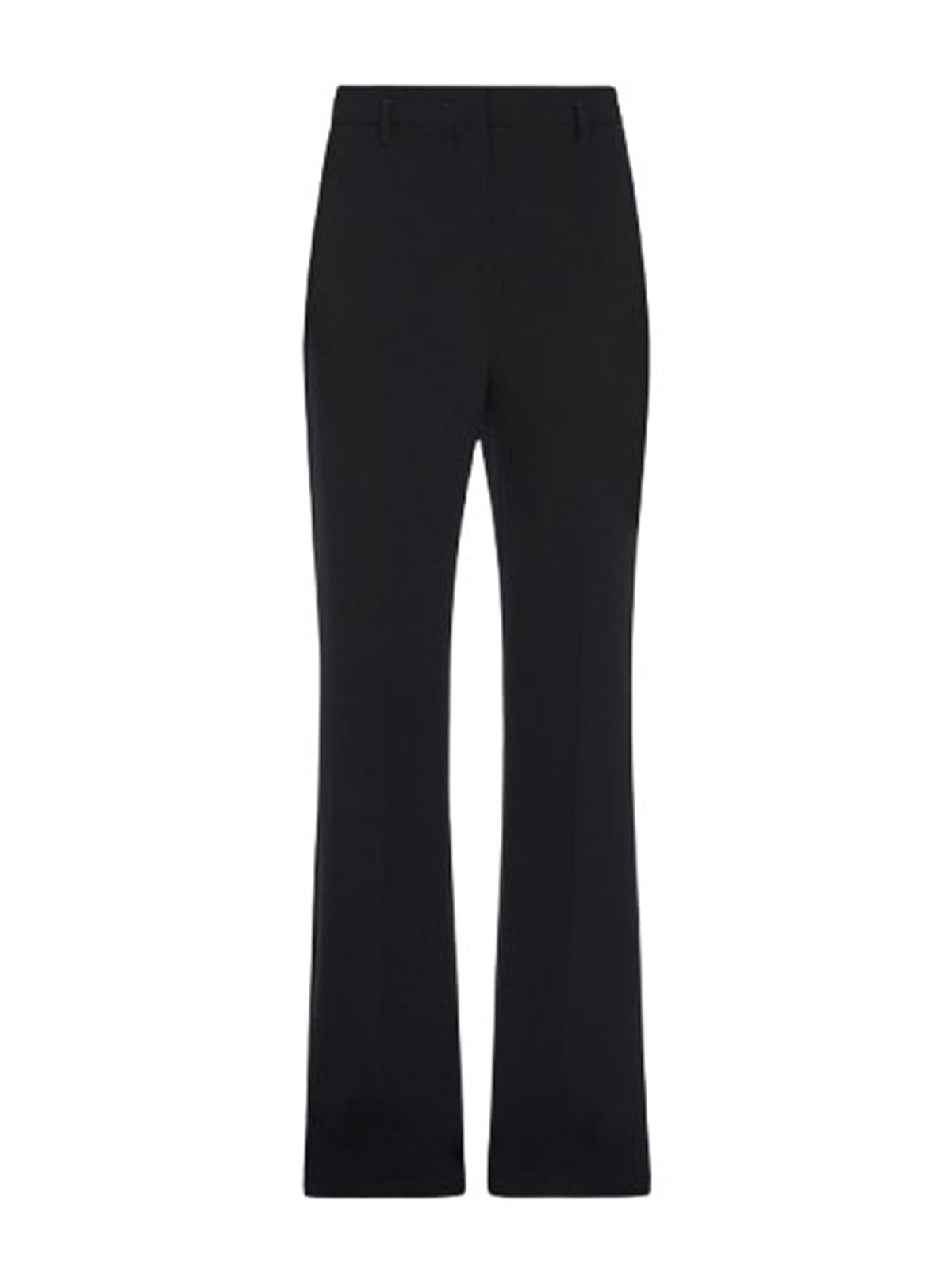 Max Mara Flared Cady Trousers By In Black