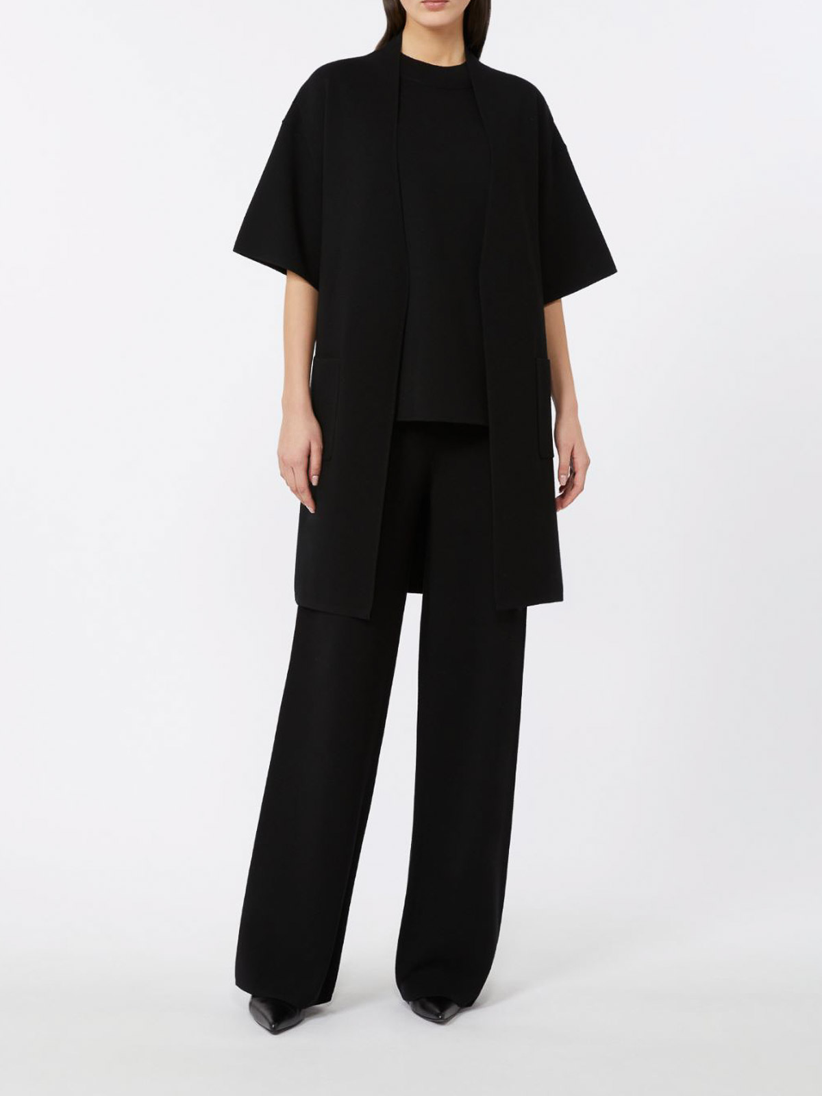 Max Mara Marzia Trousers In Viscose Yarn By In Black