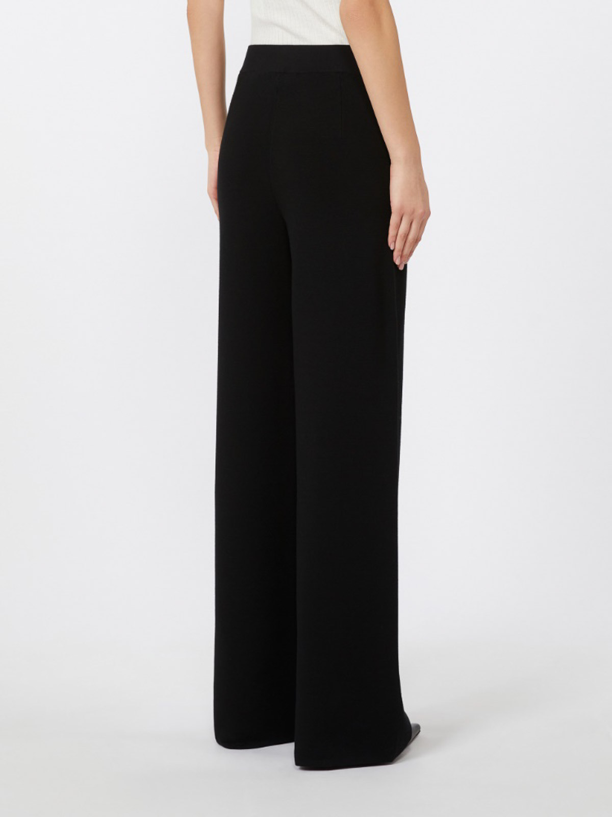 Max Mara Marzia Trousers In Viscose Yarn By In Black