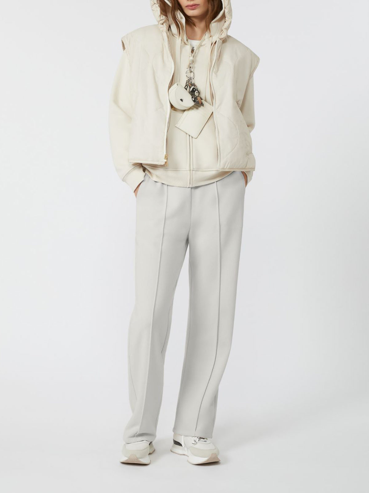 Weekend Max Mara Reversible Water-repellent Canvas Vest In White