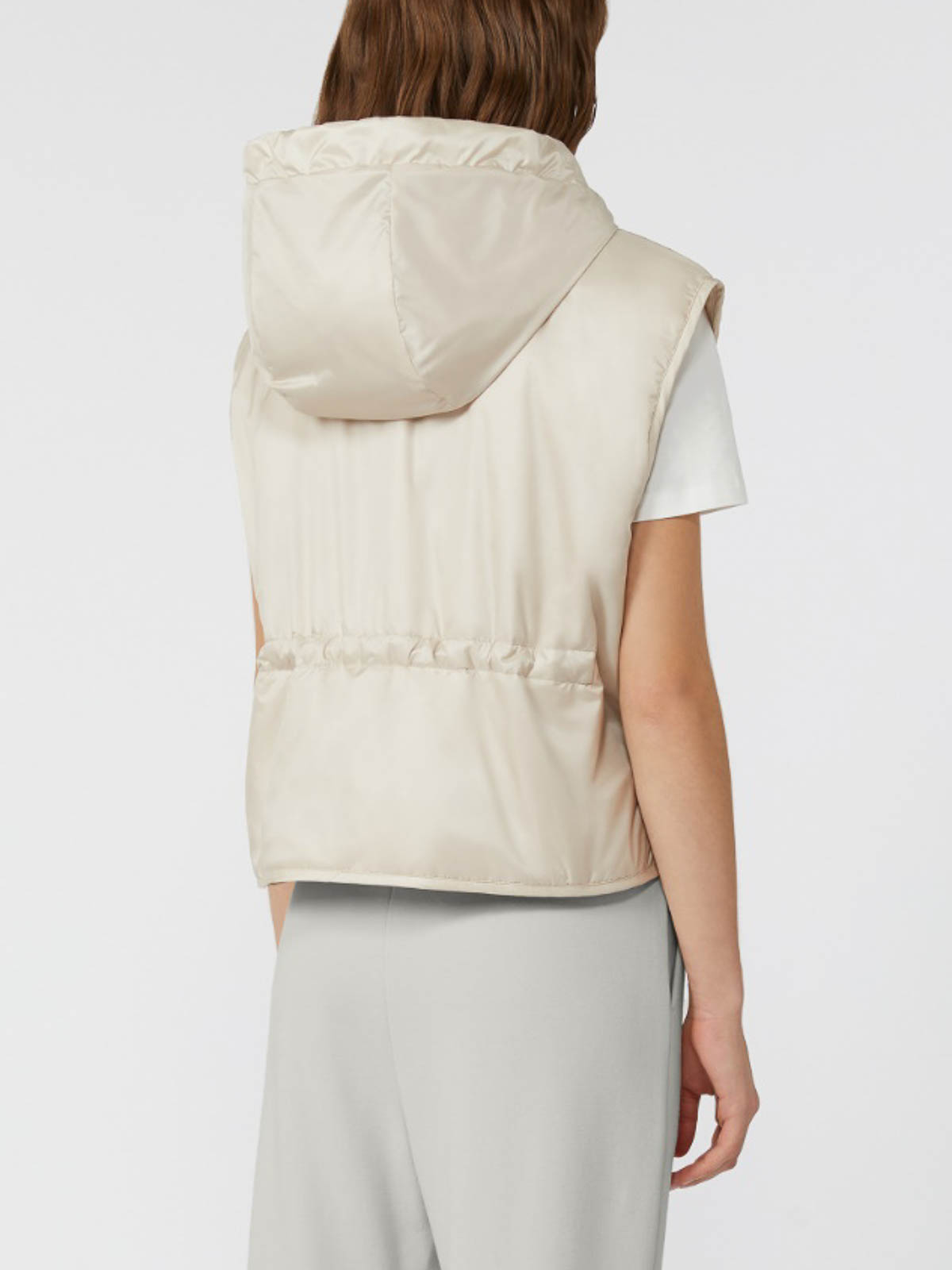 Weekend Max Mara Reversible Water-repellent Canvas Vest In White