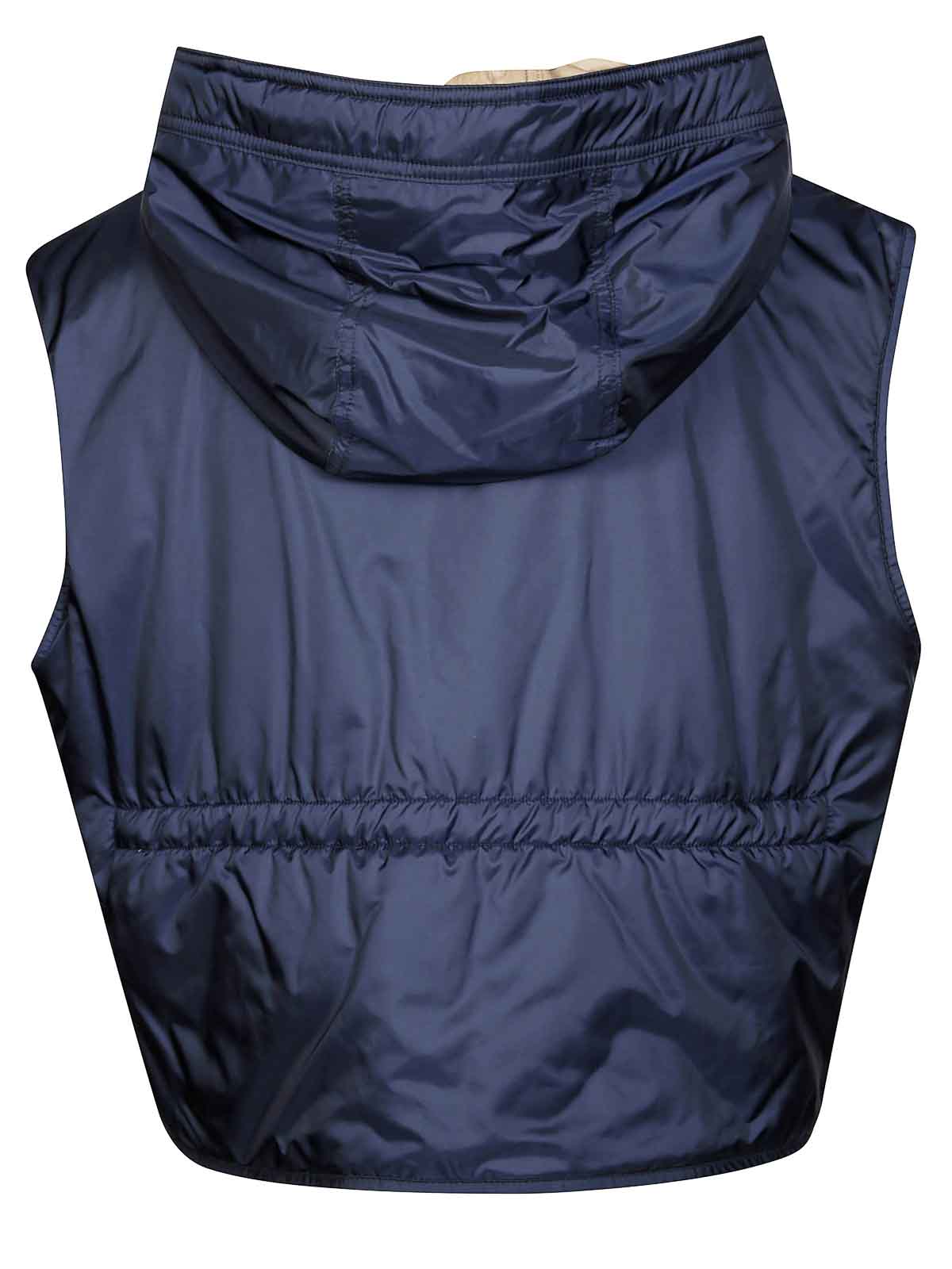 Weekend Max Mara Reversible Water-repellent Canvas Vest In Blue