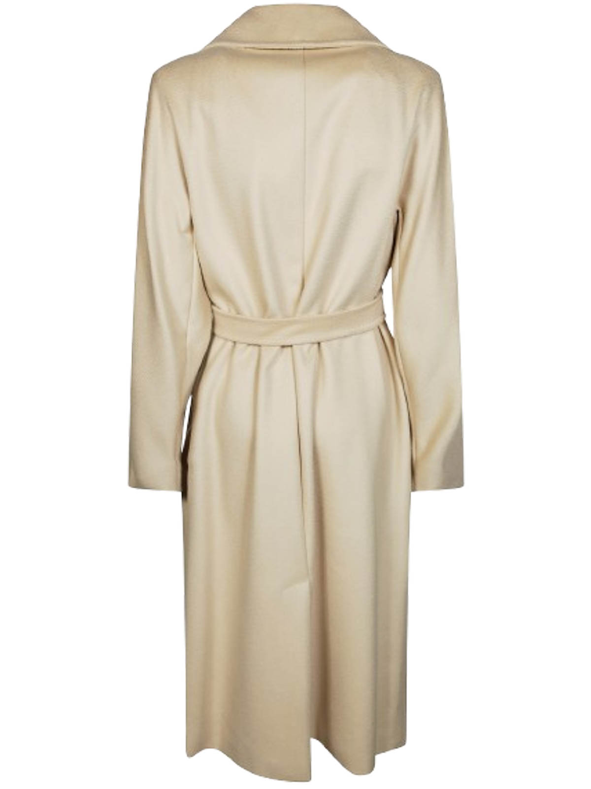 Weekend Max Mara Resina Double-breasted Midi Wool Coat In White
