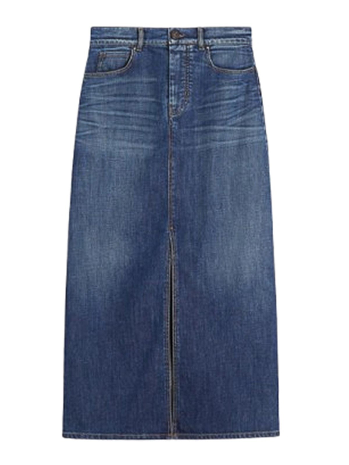 Weekend Max Mara 5-pocket Denim Skirt In Blue