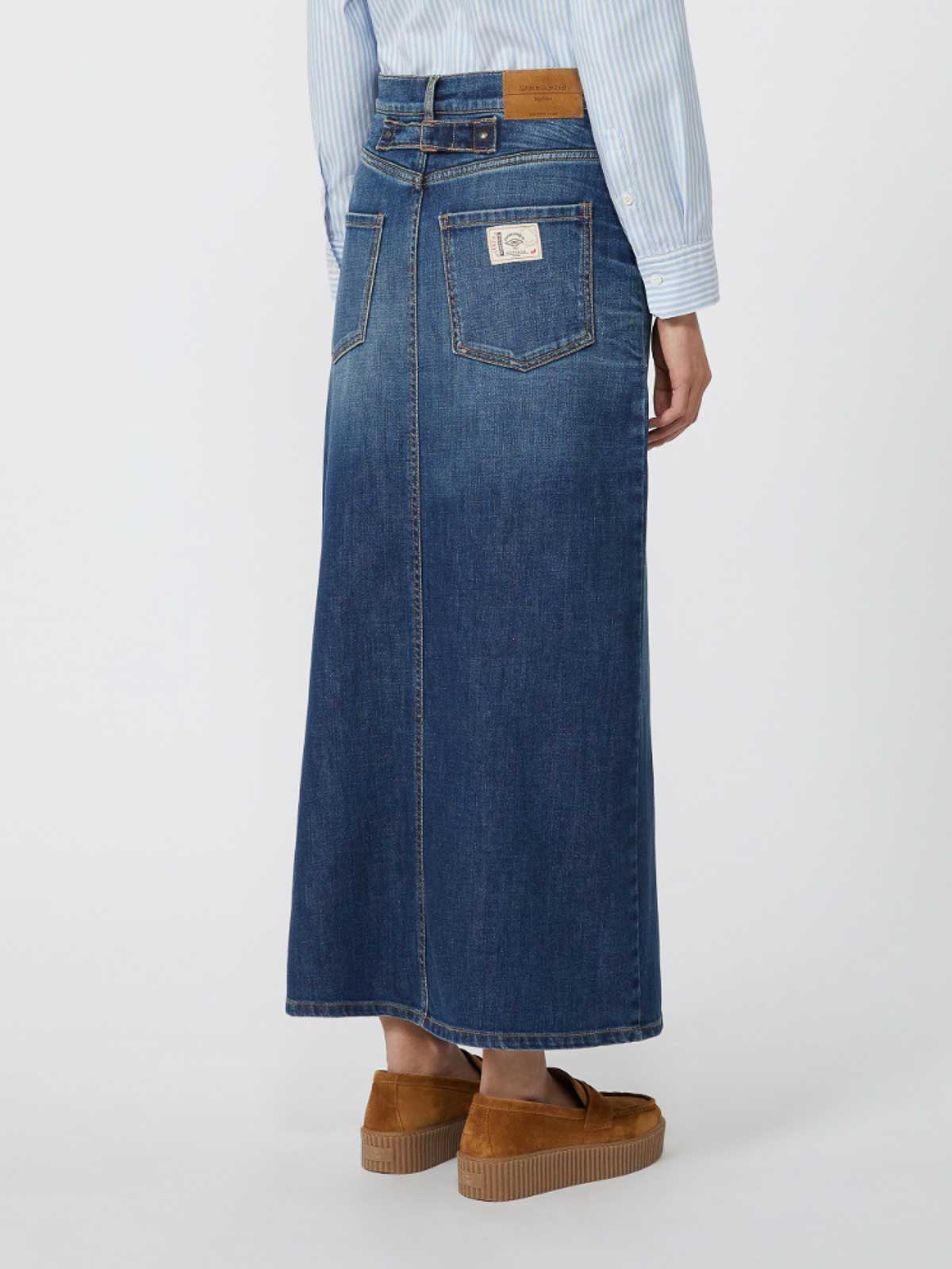 Weekend Max Mara 5-pocket Denim Skirt In Blue