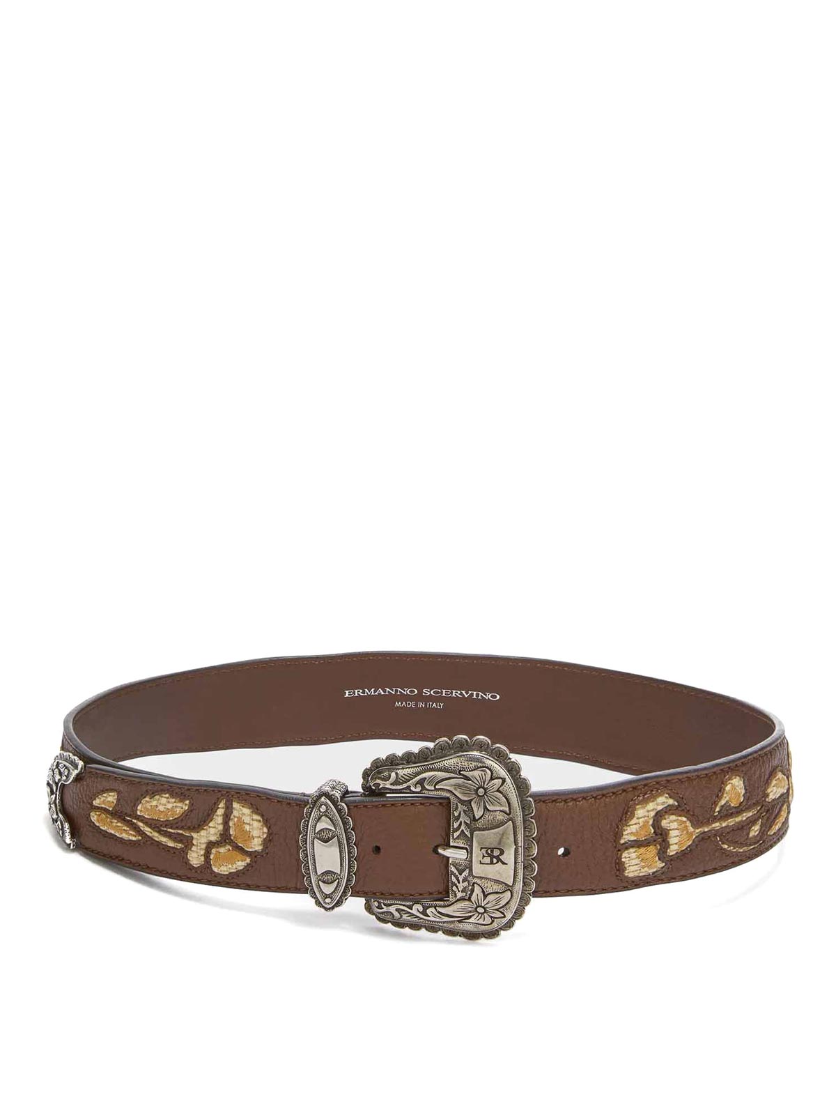 Ermanno Scervino Brown Split Leather Belt