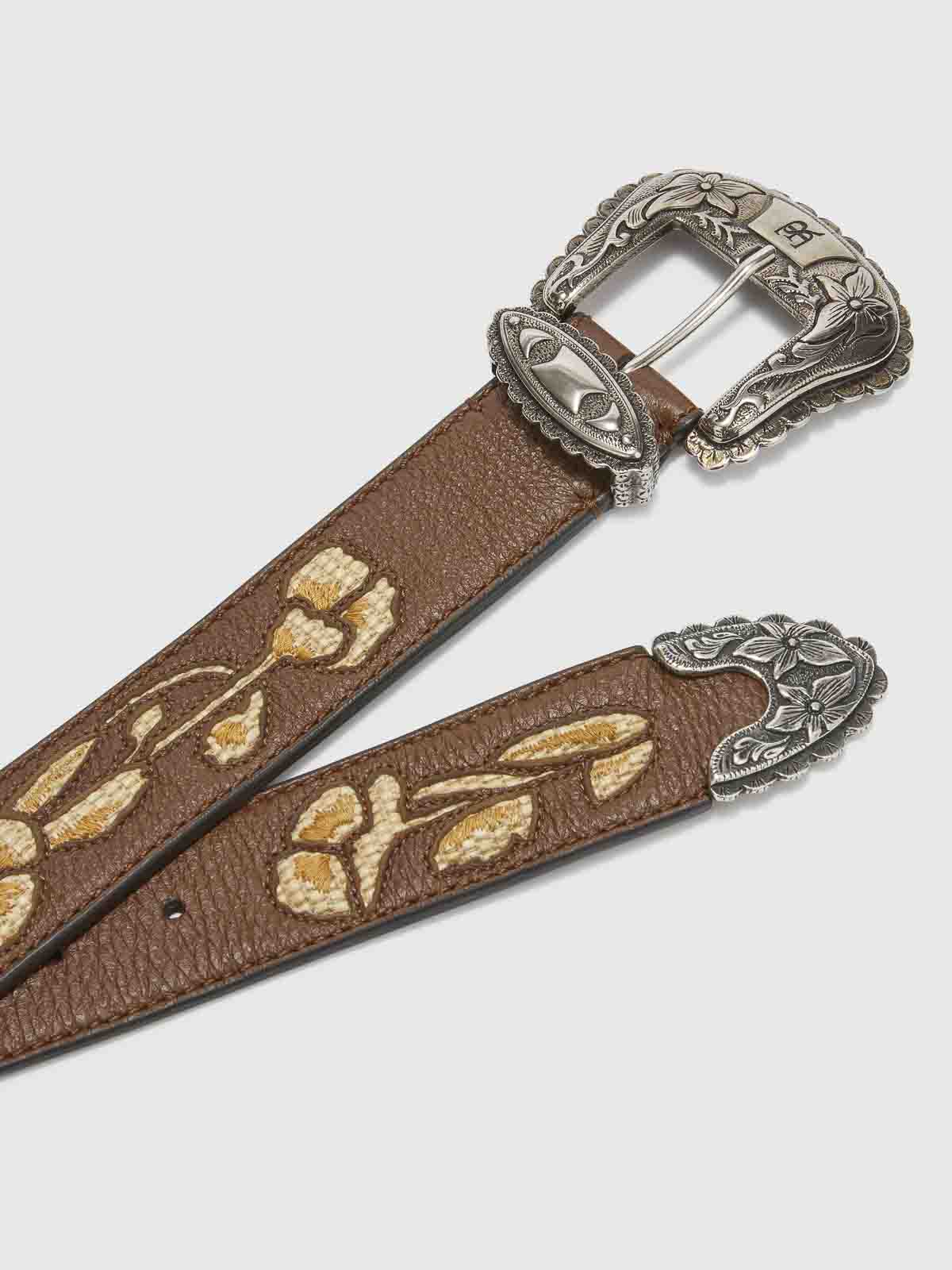 Ermanno Scervino Brown Split Leather Belt In Brown