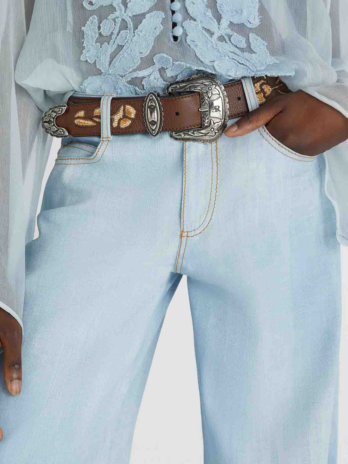 Ermanno Scervino Brown Split Leather Belt In Brown