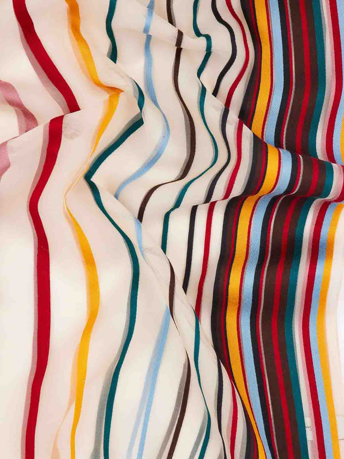 Paul Smith Viscose And Silk Scarf In Multi