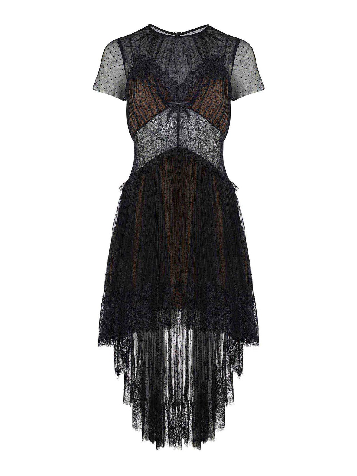Self-portrait Dress Made Of Polyester In Black