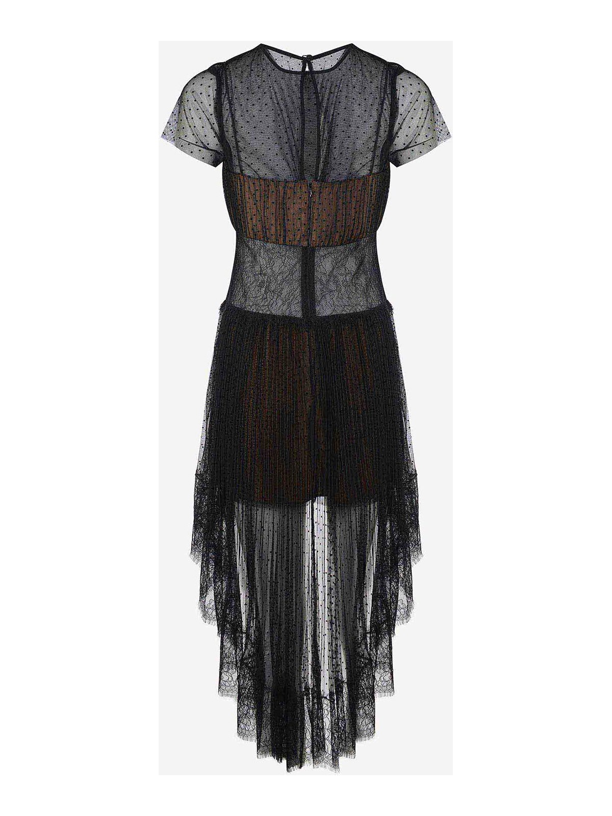 Self-portrait Dress Made Of Polyester In Black