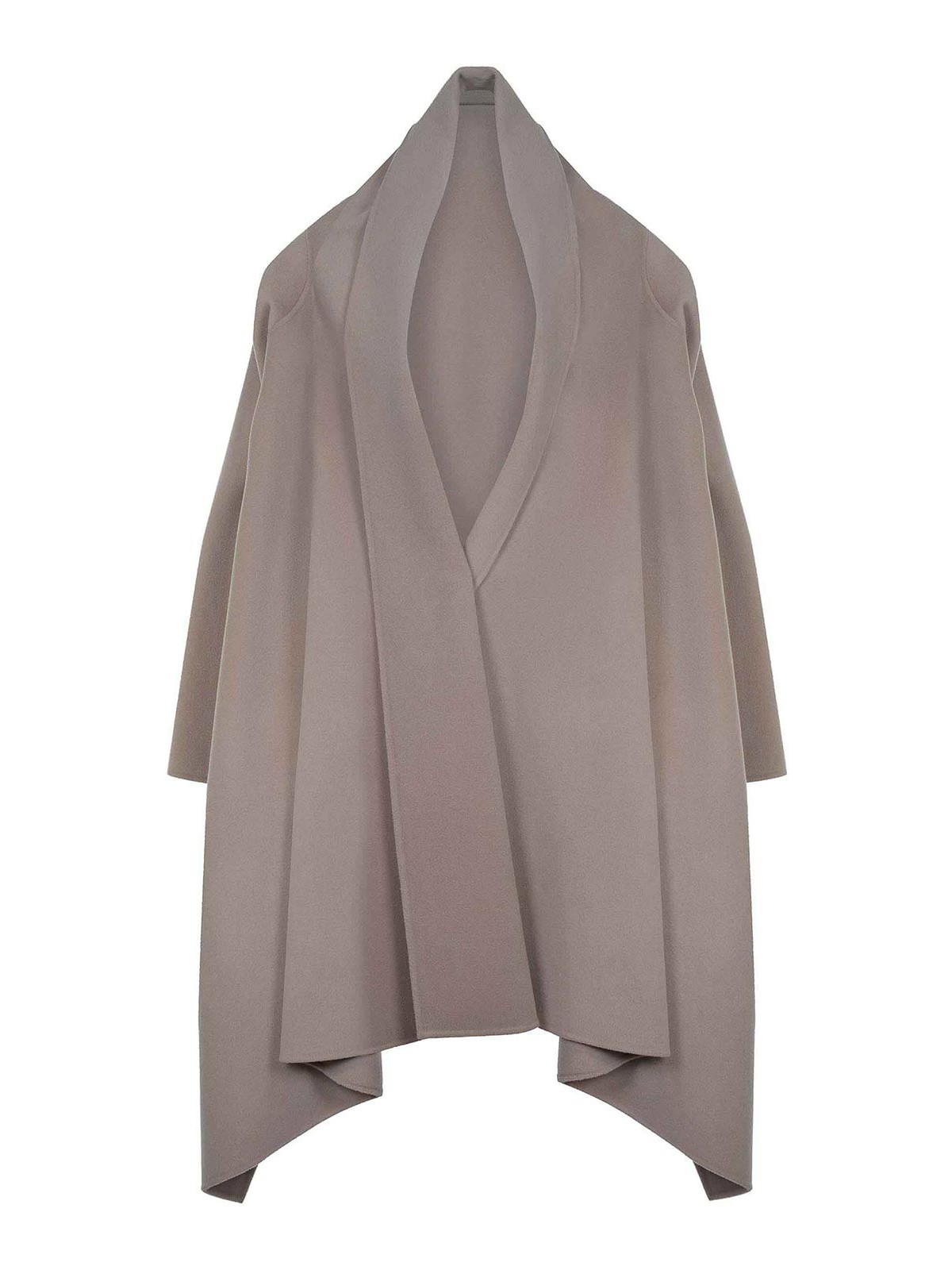 Alberta Ferretti Coat Made Of A Wool And Cashmere Blend In Sand