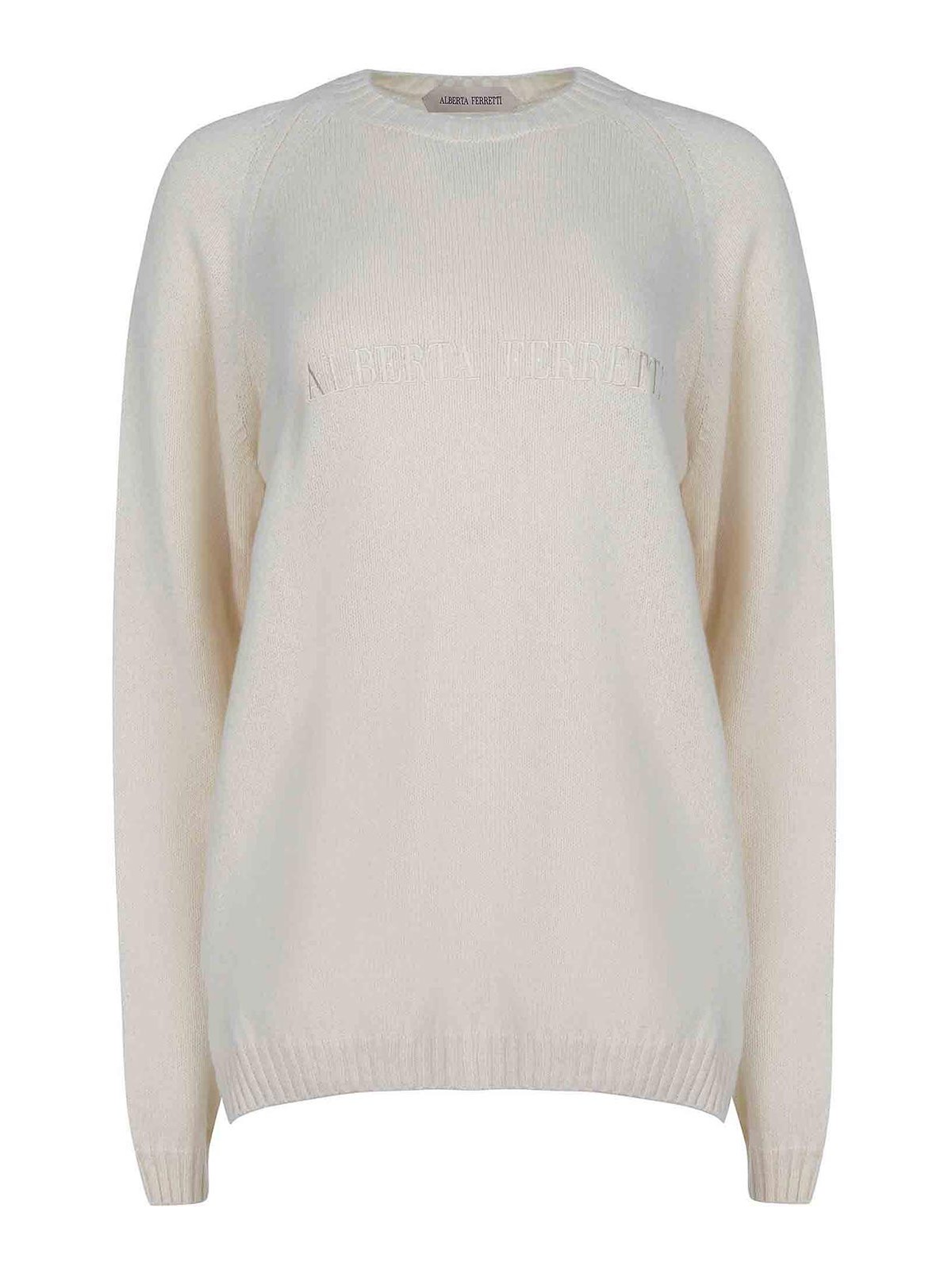 Alberta Ferretti Sweater Made Of Wool And Cashmere In White