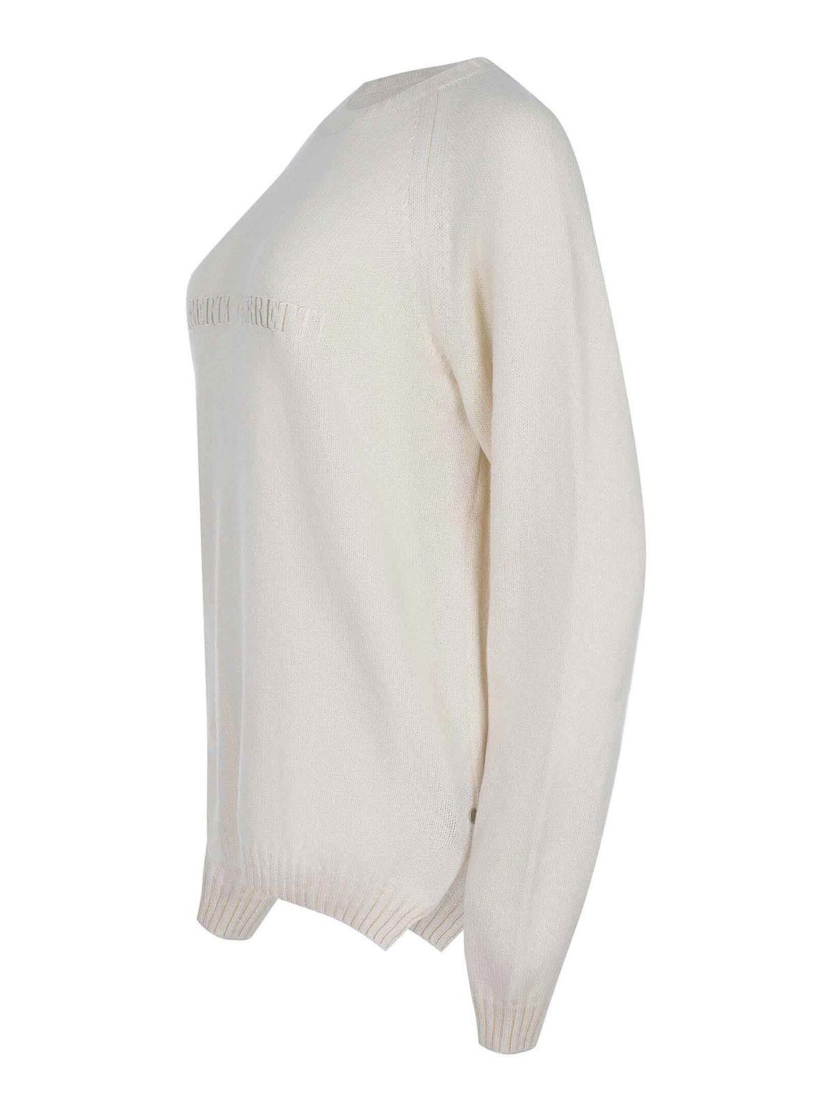 Alberta Ferretti Sweater Made Of Wool And Cashmere In White