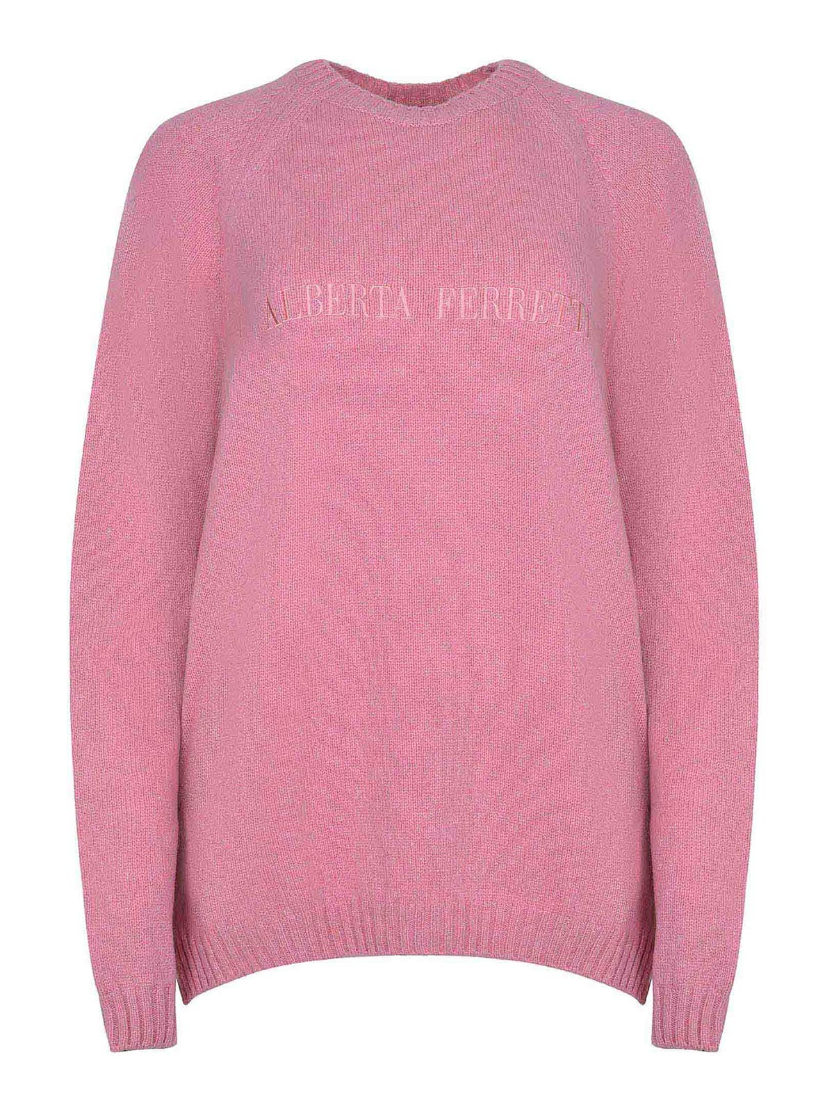 Alberta Ferretti Sweater Made Of Wool And Cashmere In Nude