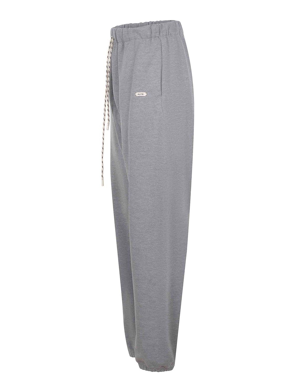 Alysi Trousers Made Of  Cotton In Gray