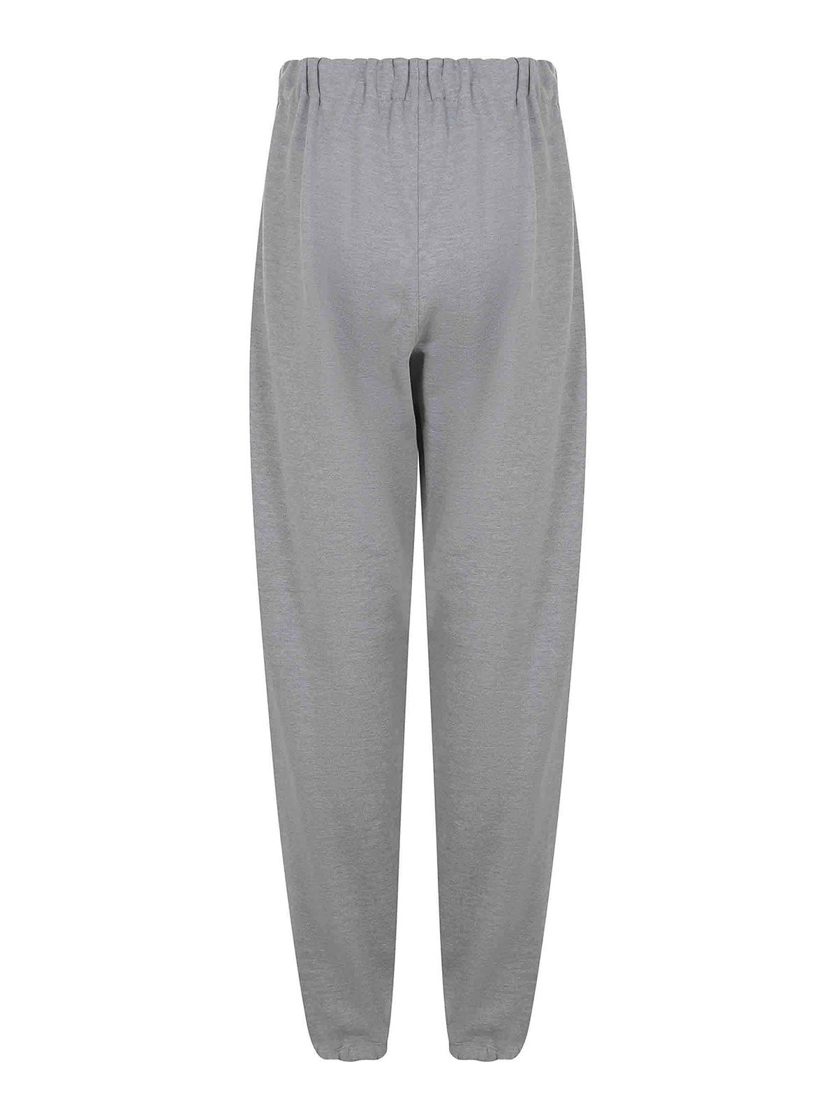 Alysi Trousers Made Of  Cotton In Gray