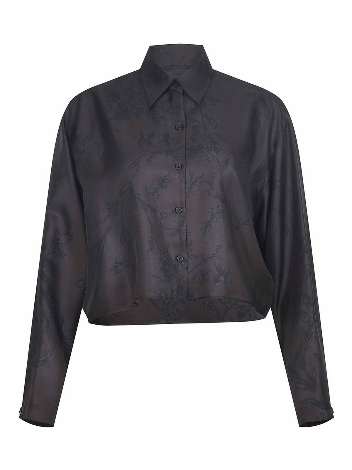 Alysi Shirt Made Of  Silk In Brown