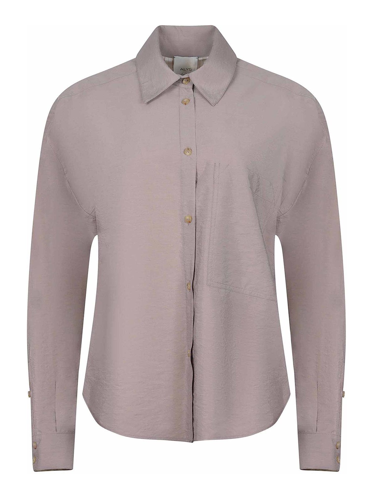 Alysi Shirt Made Of  Silk In Brown