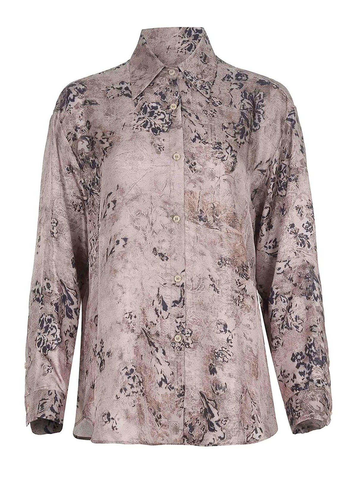 Alysi Shirt Made Of  Silk In Nude