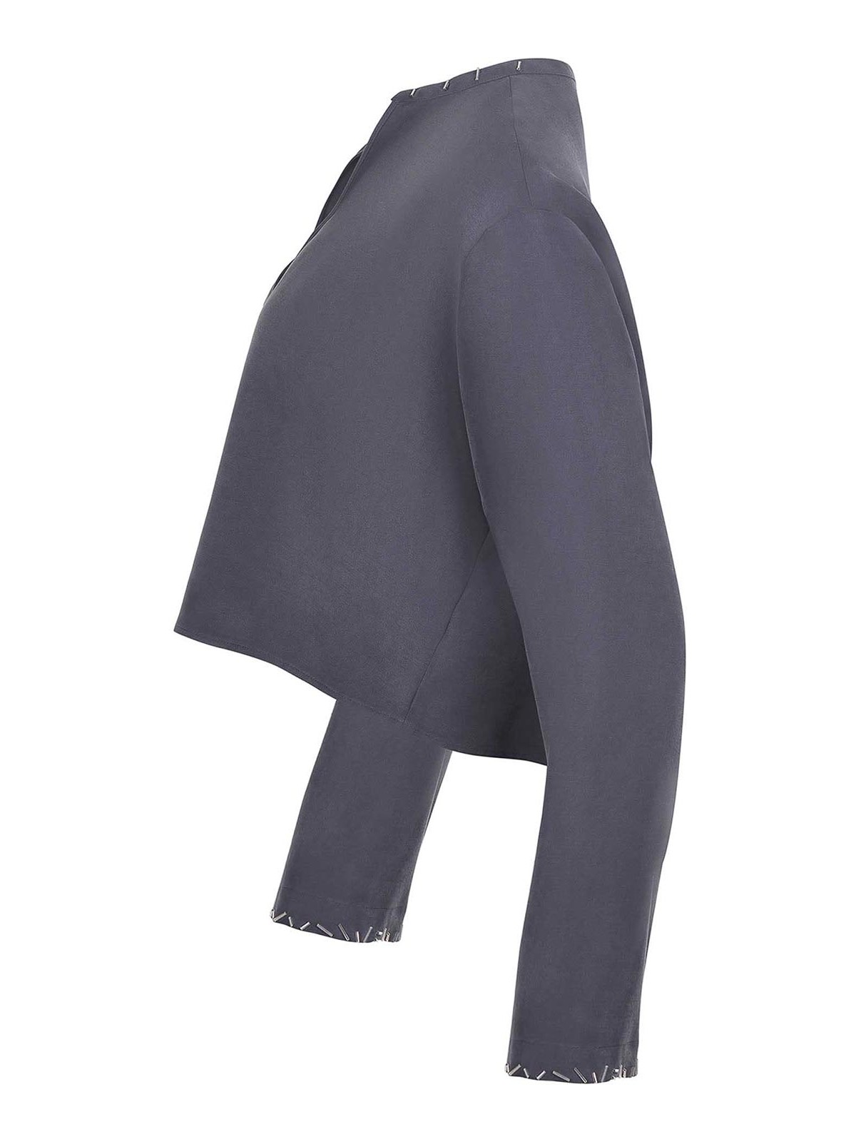 Alysi Shirt Made Of A Mix Of Viscose In Gray