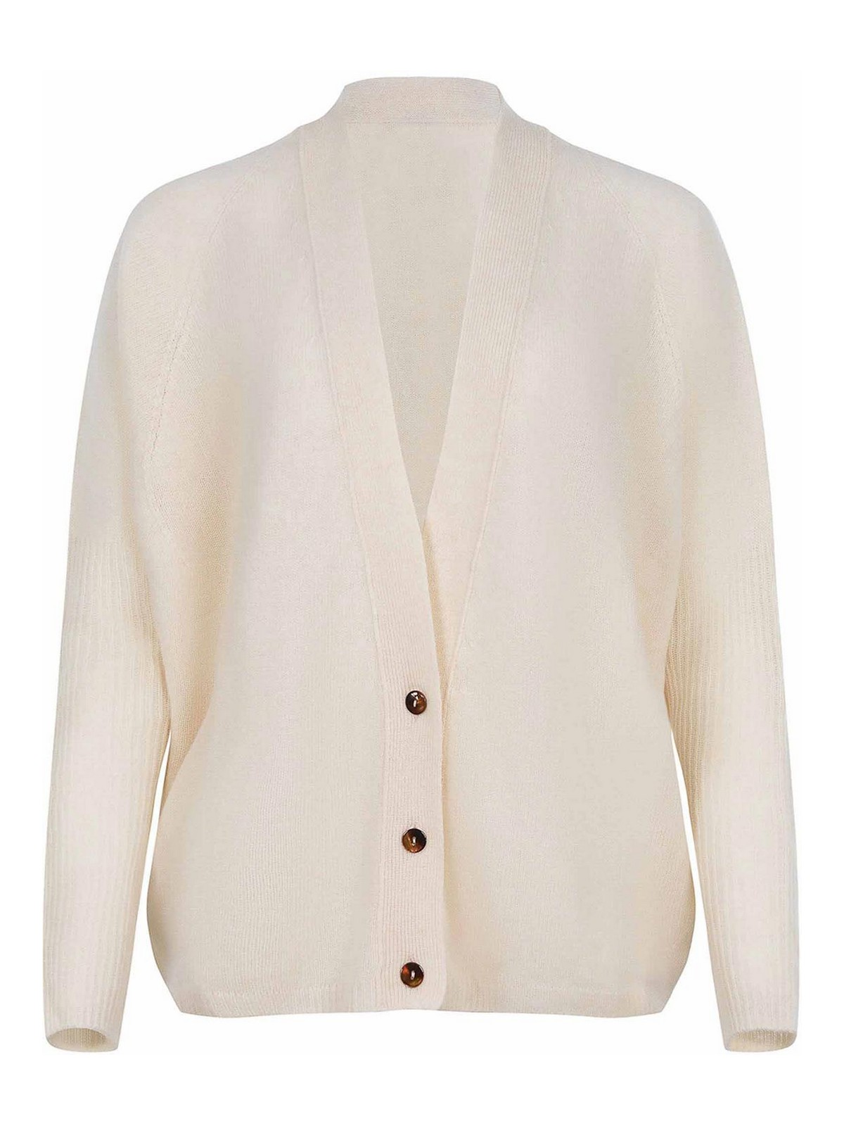 Alysi Cardigan Made Of A Cashmere Blend In Yellow