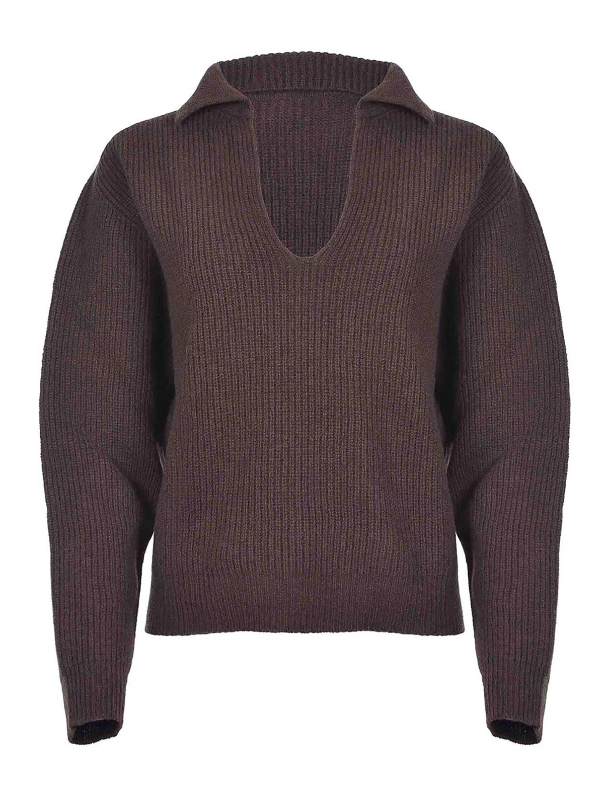 Alysi Sweater Made Of Merino Wool In Brown