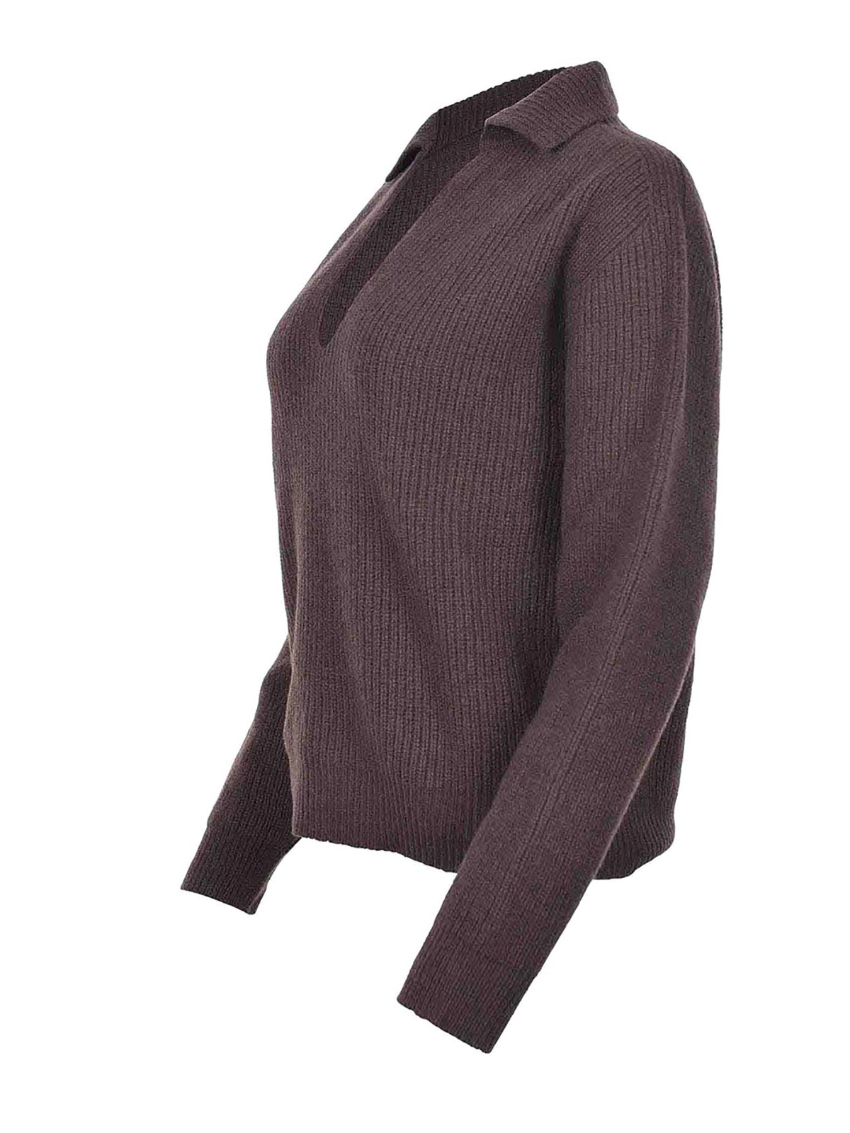 Alysi Sweater Made Of Merino Wool In Brown