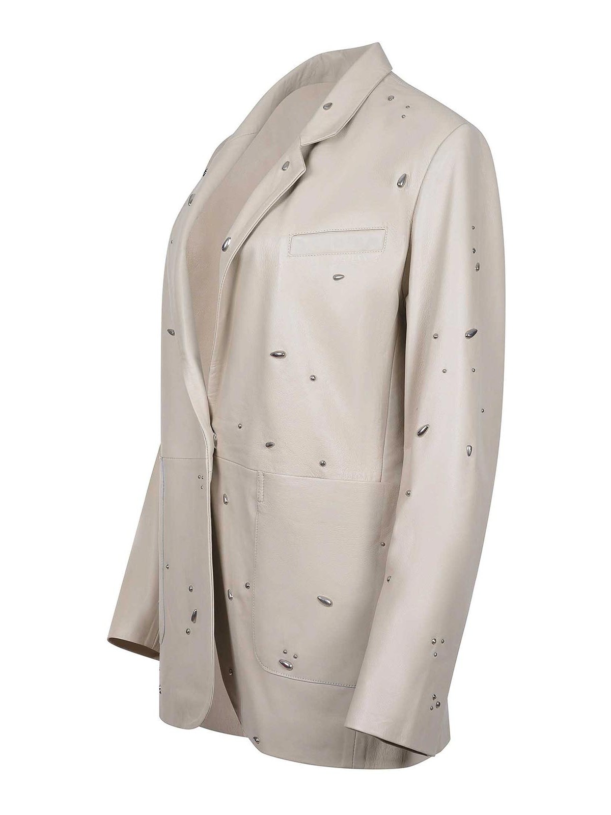 Alysi Jacket Made Of Leather In Sand