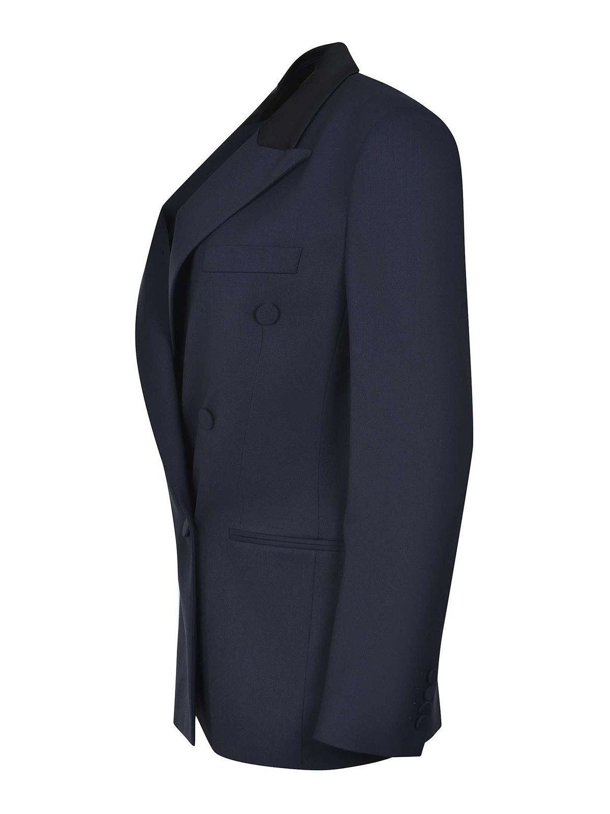 Dondup Donup Blazer Mae Of Wool Blen In Blue