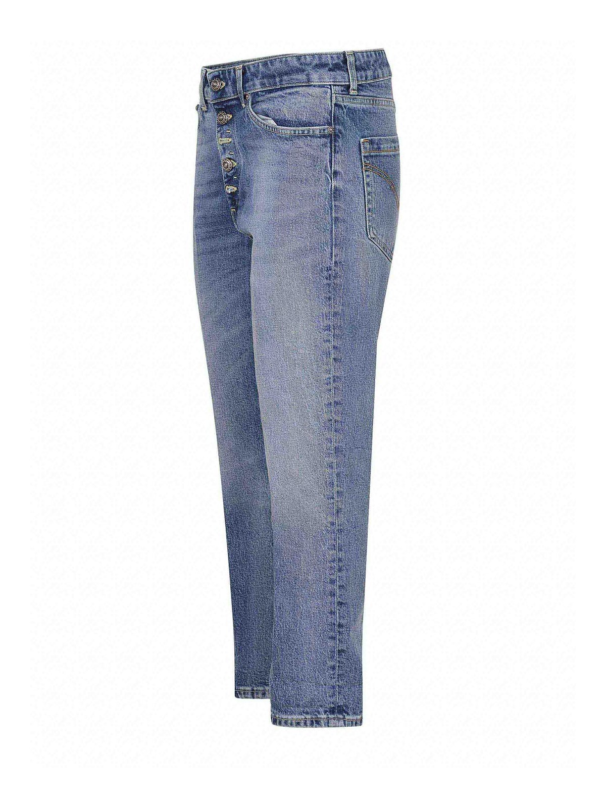 Dondup Jeans In Stretch Denim In Blue