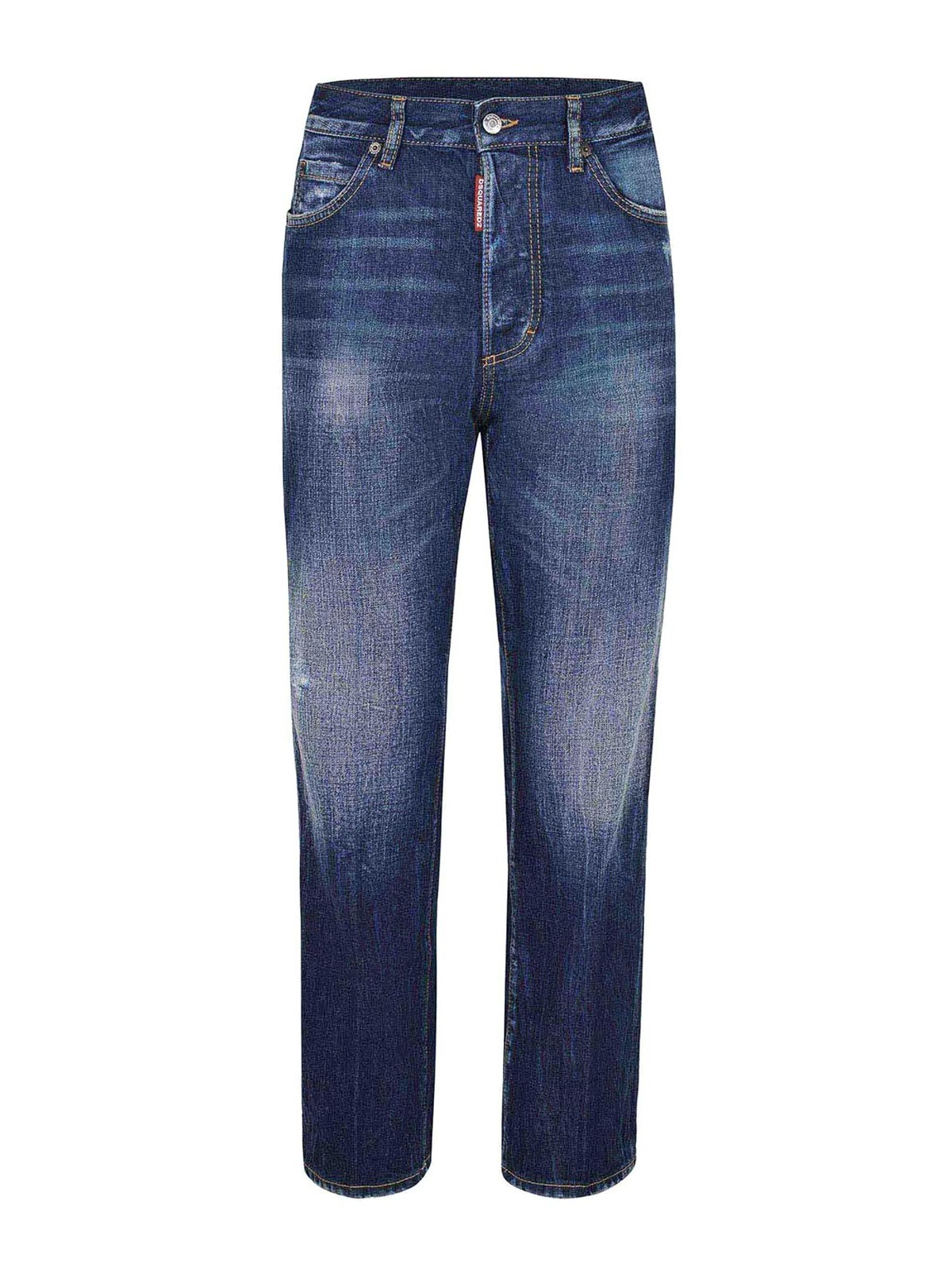 Dsquared2 Boston Jeans Made Of  Denim In Blue