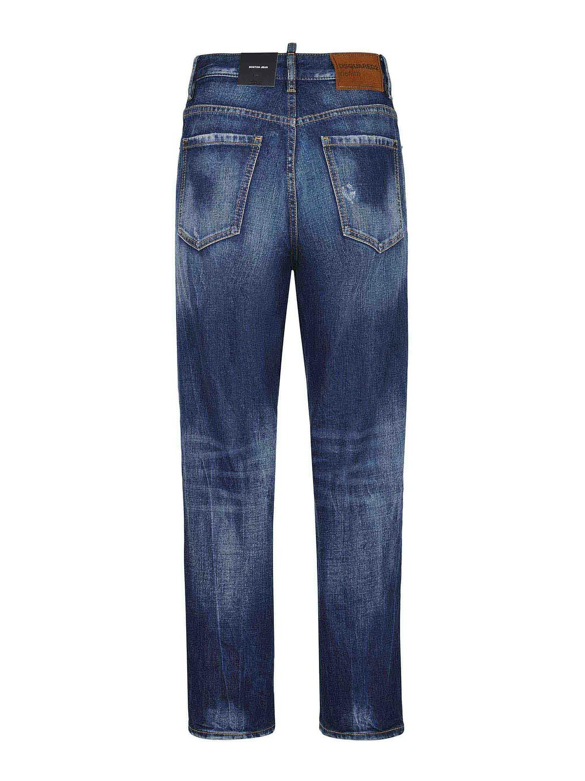 Dsquared2 Boston Jeans Made Of  Denim In Blue