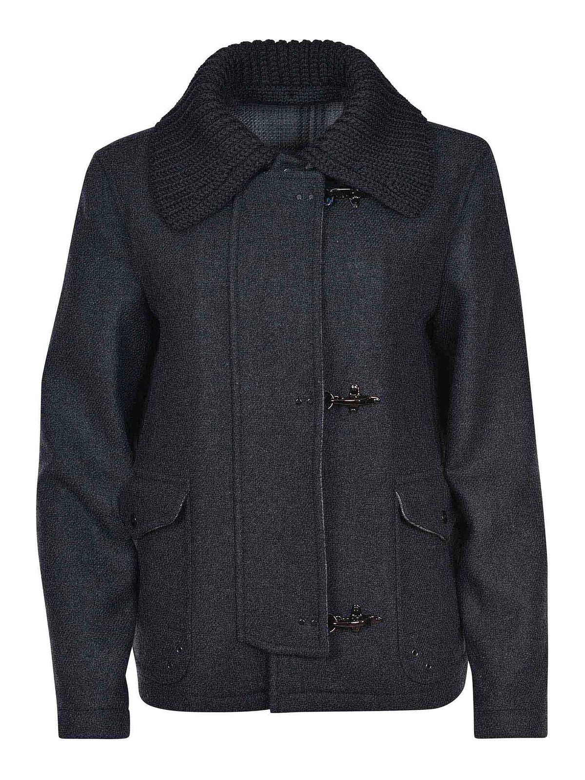 Fay Jacket Made Of  Wool In Gray