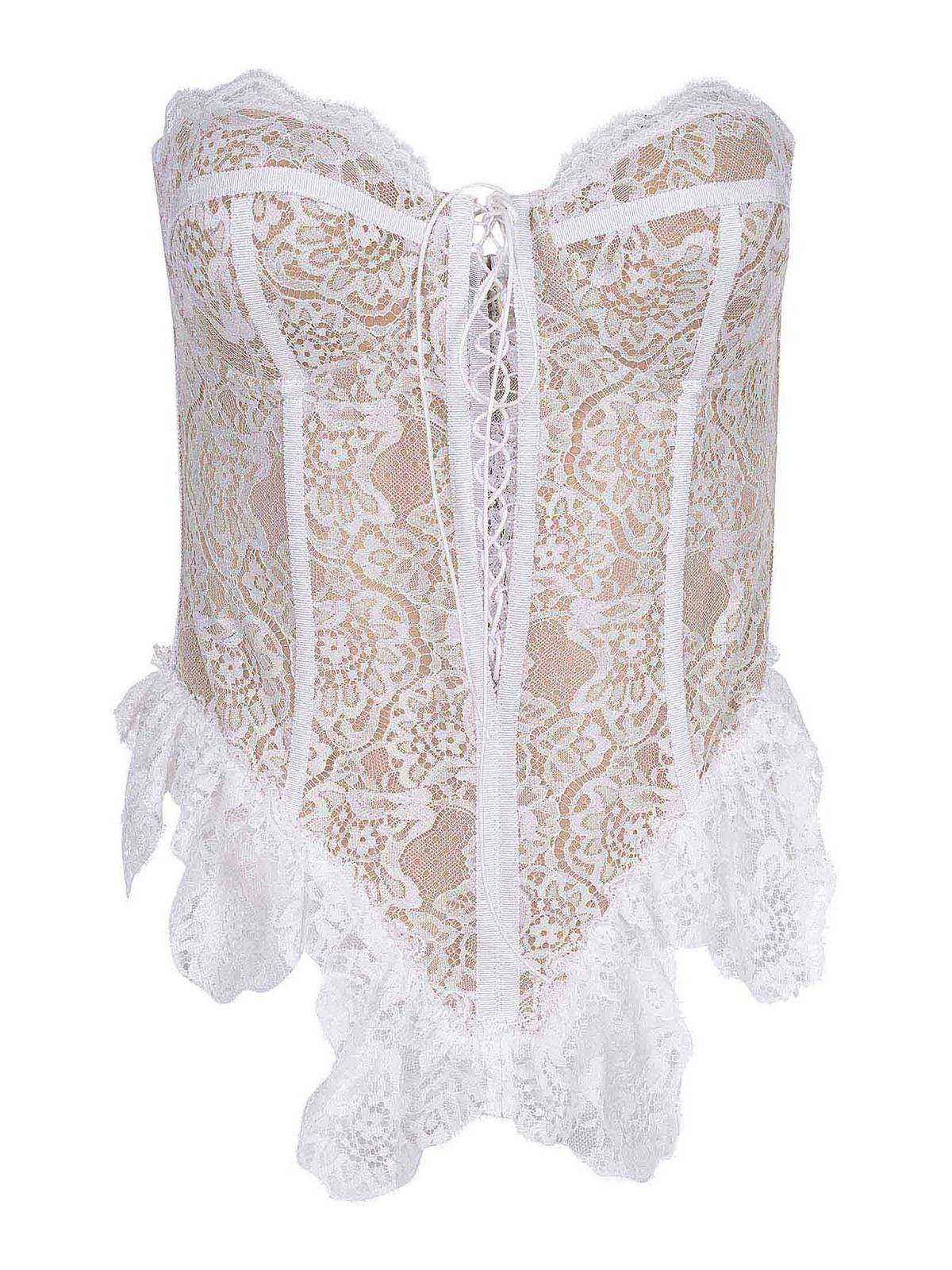 Giuseppe Di Morabito Bustier By Made Of Polyamide In White