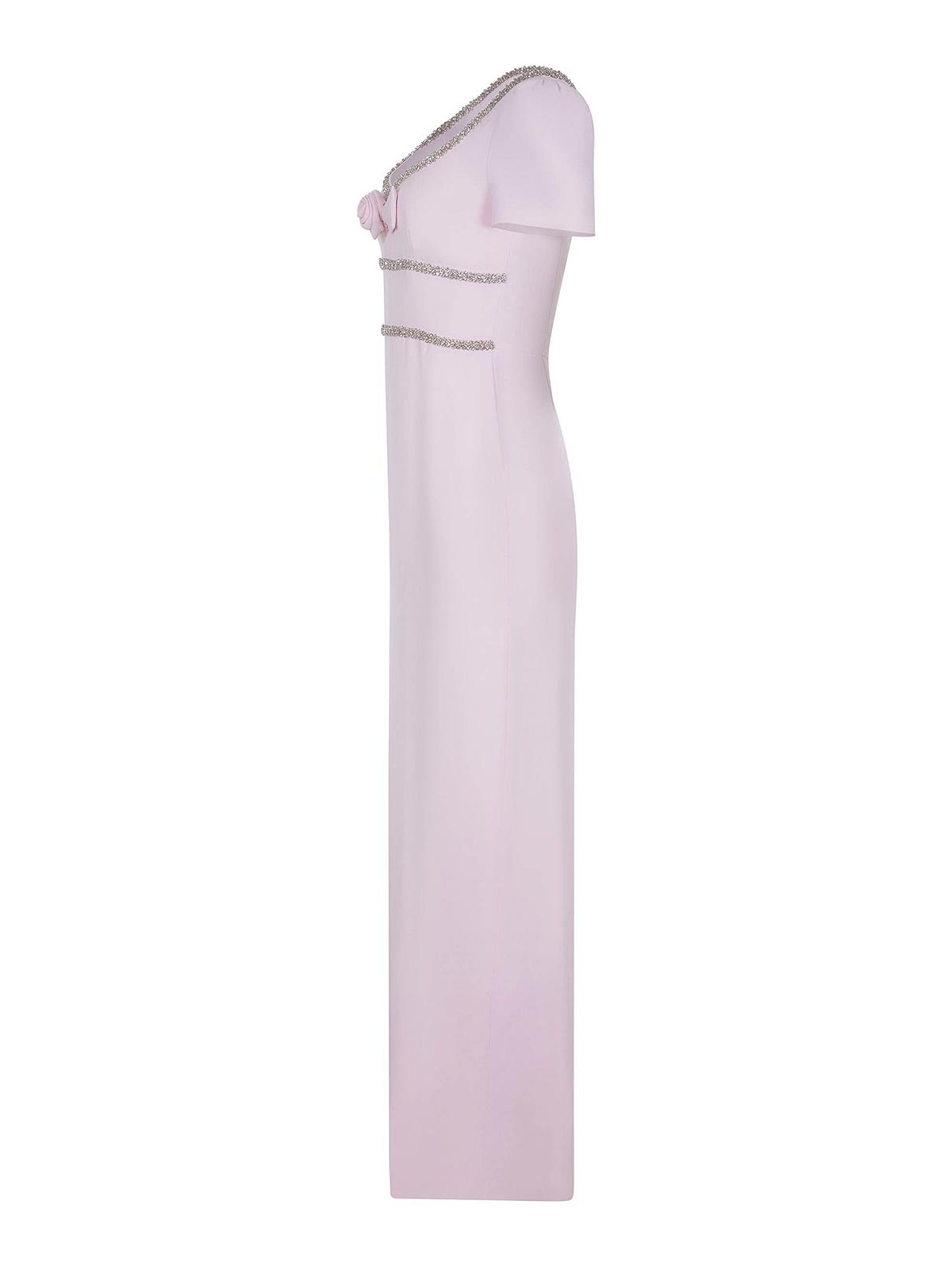 Self-portrait Dress Made Of Crepe In Nude