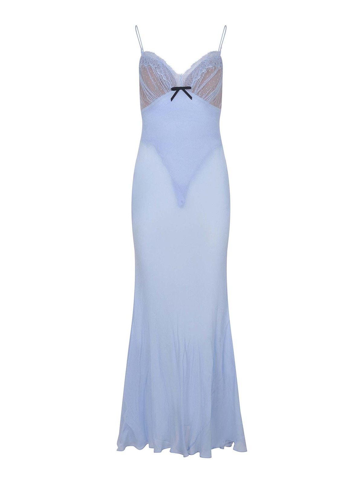 Self-portrait Dress Made Of  Viscose In Blue