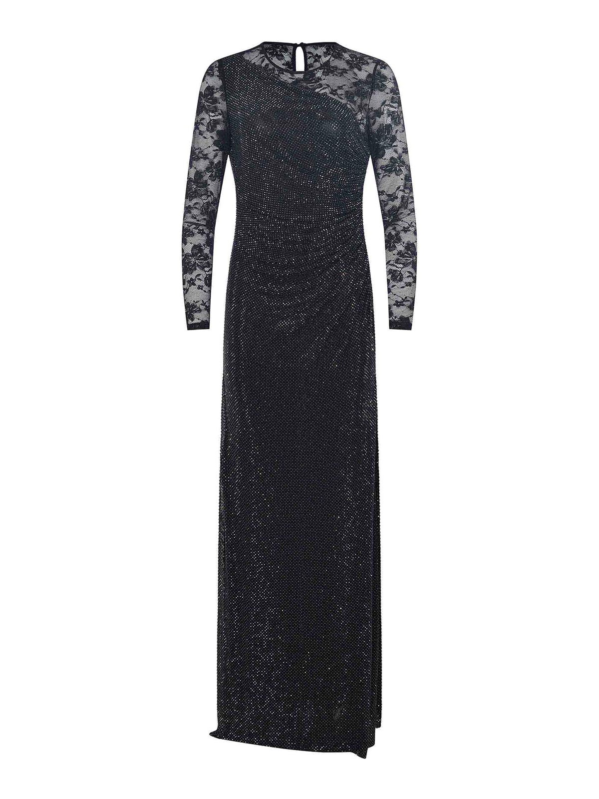 Self-portrait Dress Made Of Polyester Blend In Black