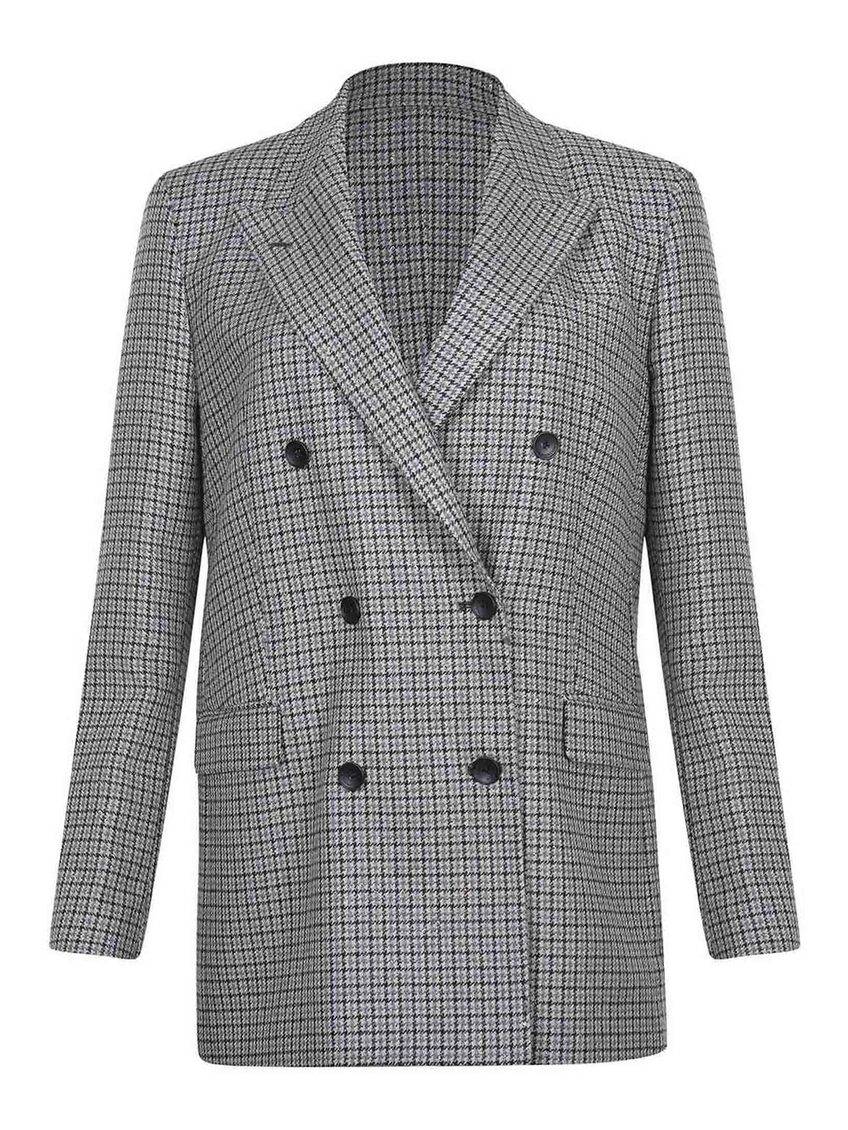 Tagliatore Double-breasted Jacket Made Of A Wool Blend In Gray