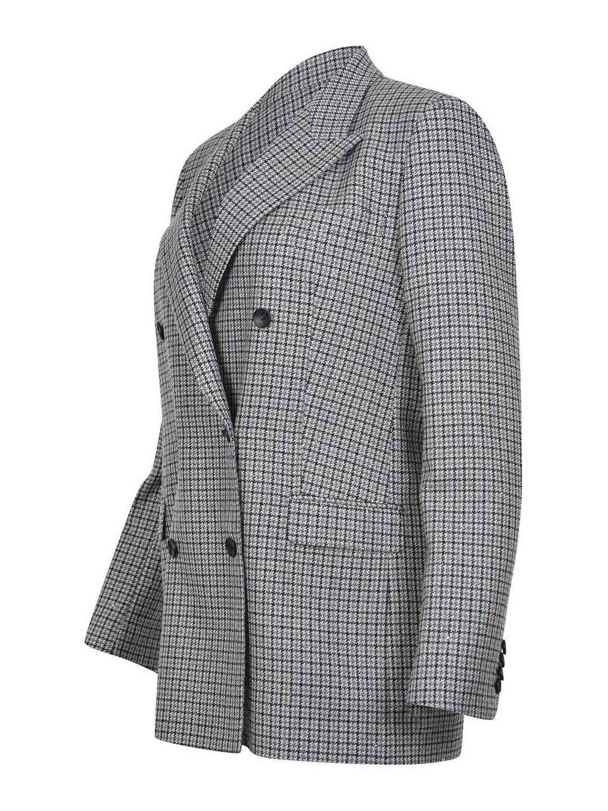 Tagliatore Double-breasted Jacket   Made Of A Wool Blend In Gray