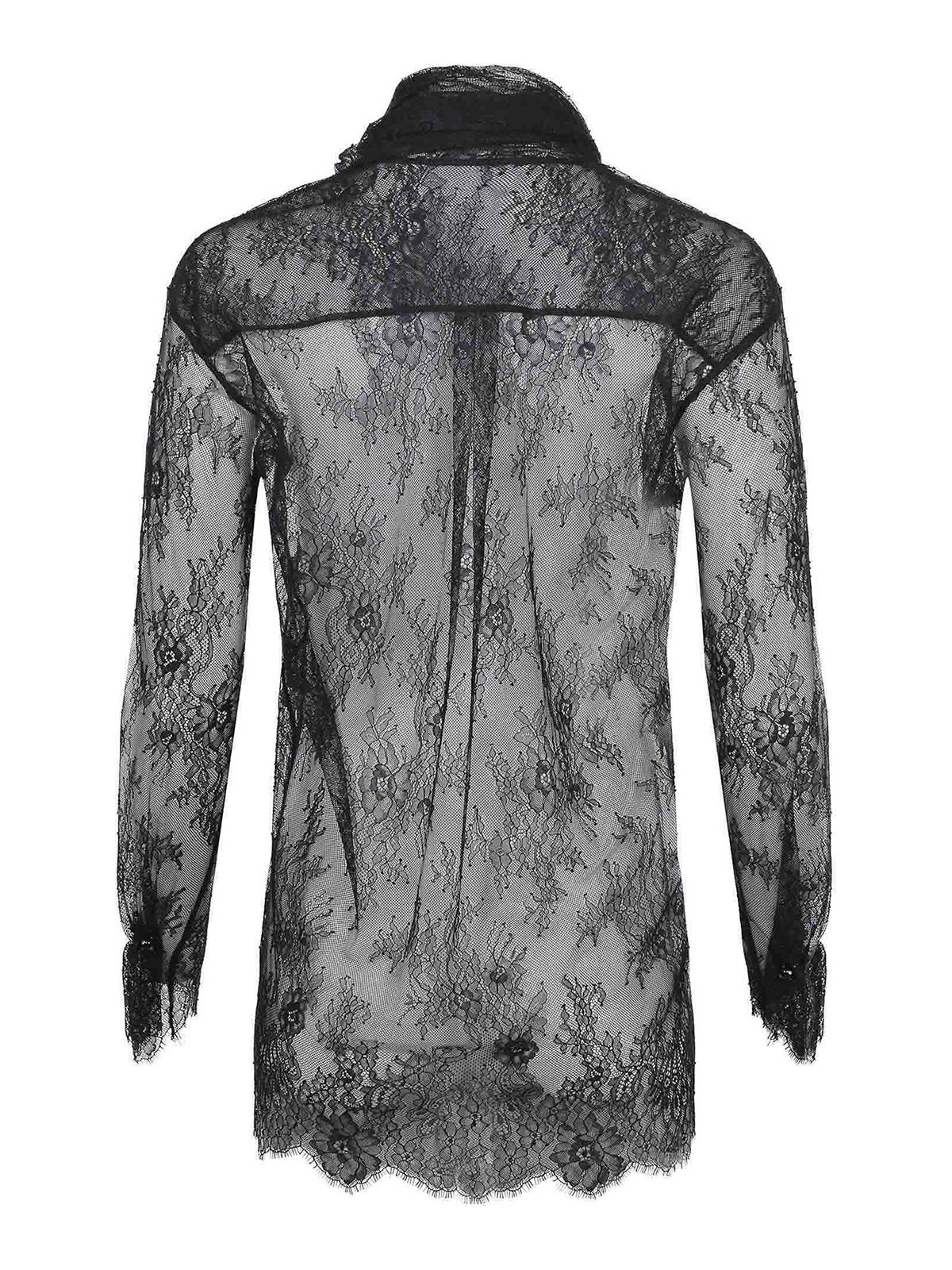 Alberta Ferretti Shirt Made Of Lace In Black