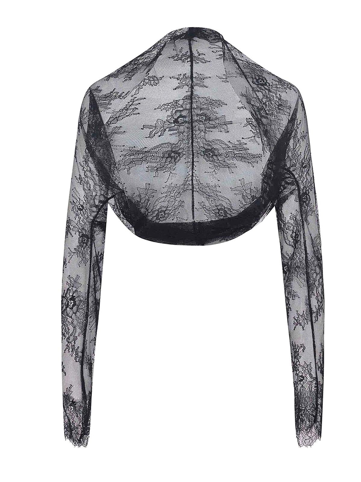 Alberta Ferretti Shawl Made Of  Lace In Black