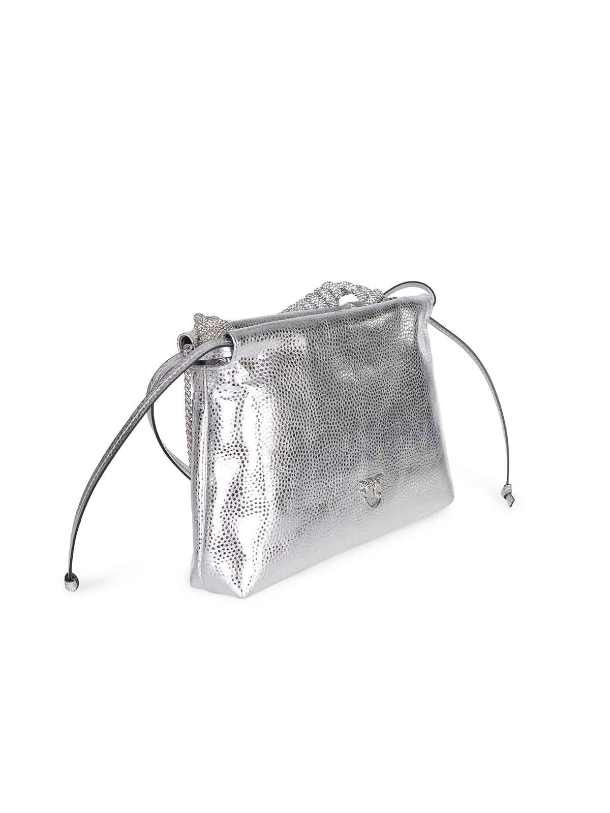 Pinko Purse Made Of Leather In Silver