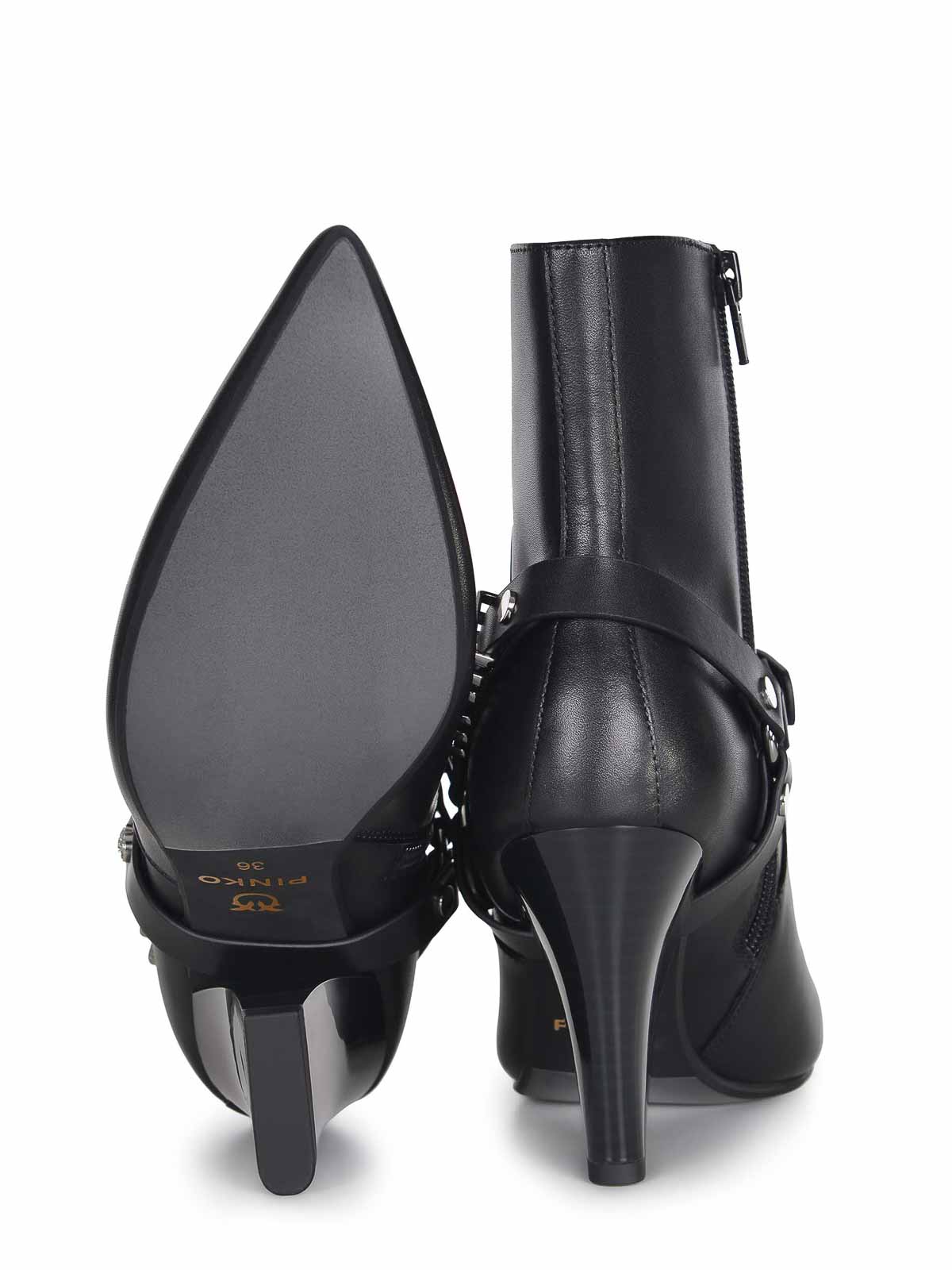 Pinko Boots Made Of  Leather In Black