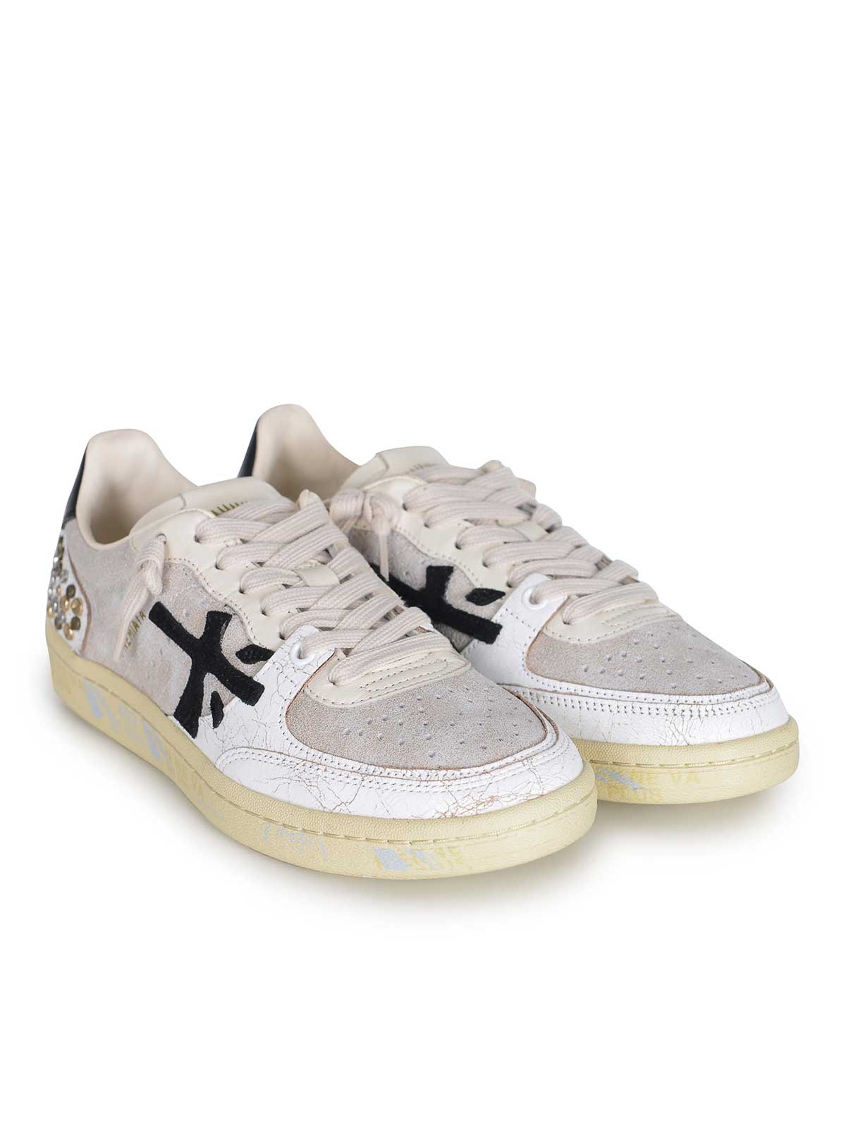 Premiata Sneakers Made Of  Leather In White
