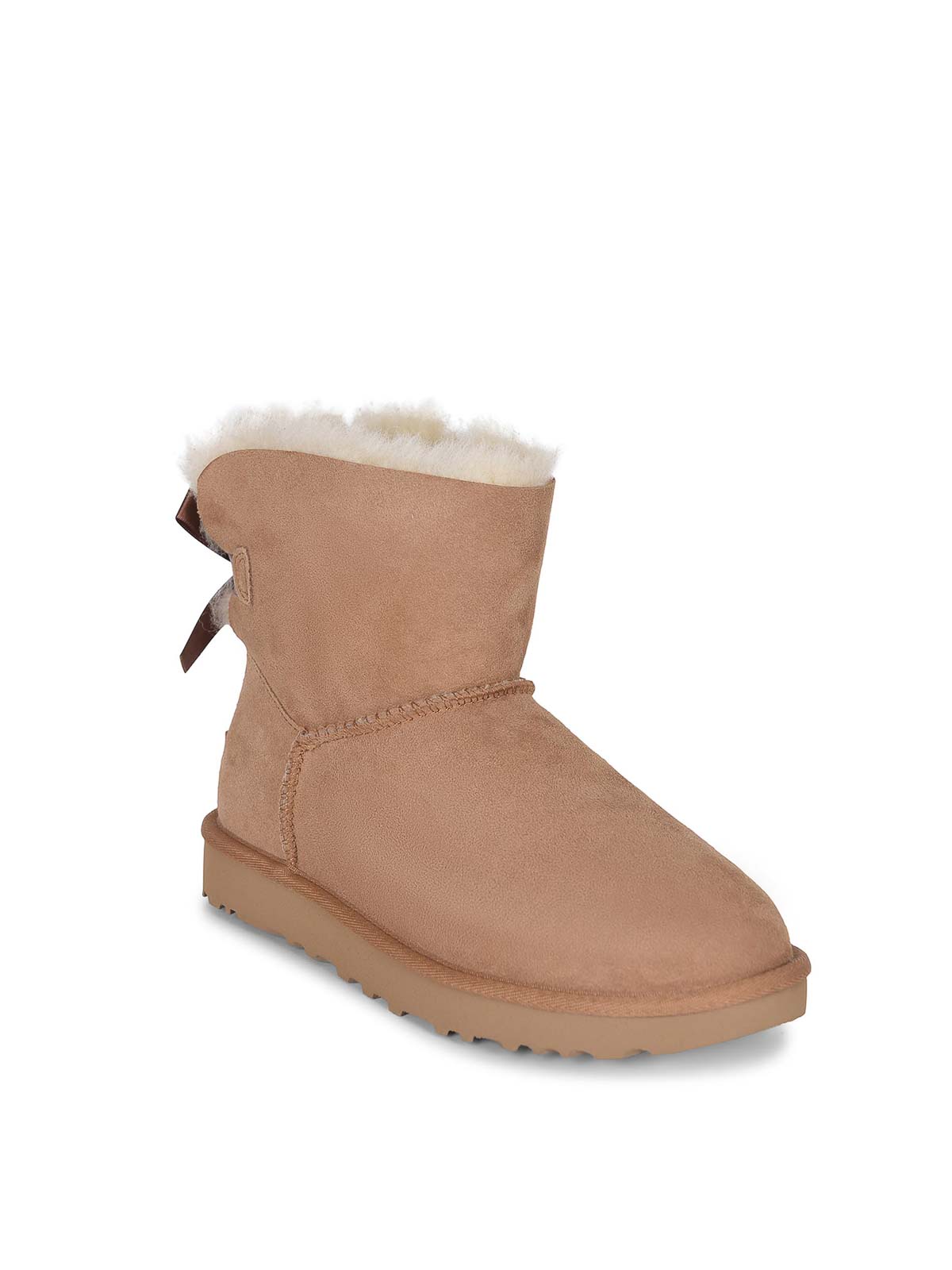 Ugg Chestnut Mini Bailey Bow Ii Ankle Boots In Multi
