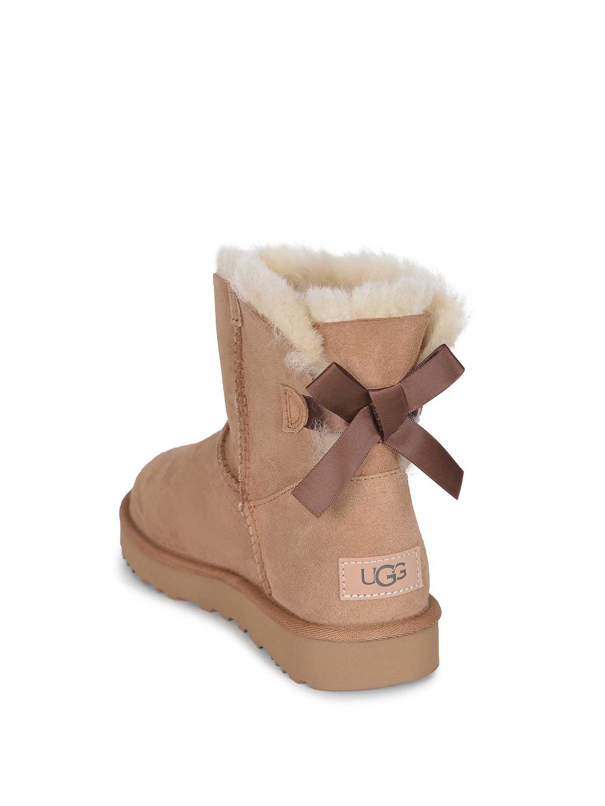 Ugg Chestnut Mini Bailey Bow Ii Ankle Boots In Multi