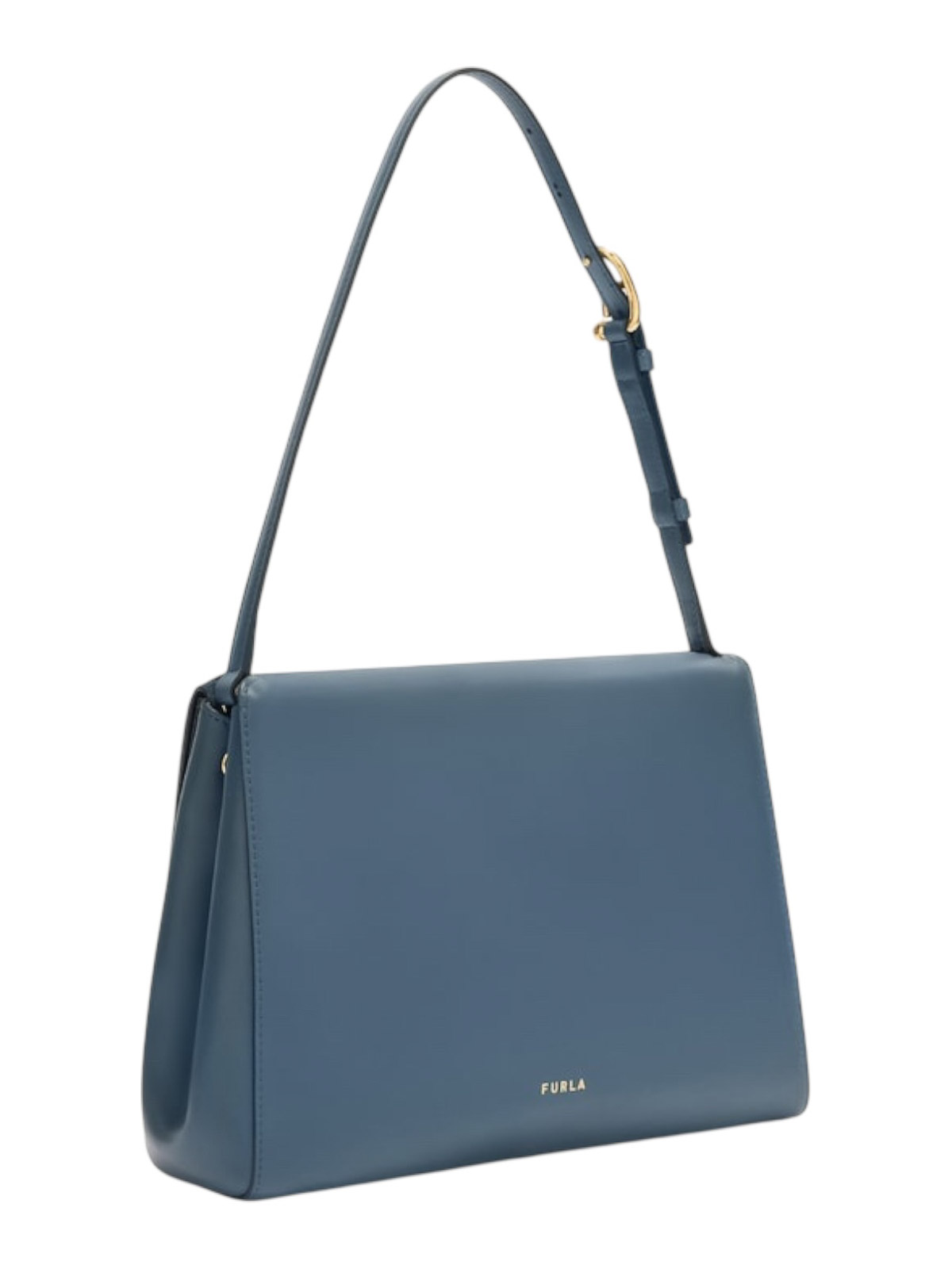 Furla Domus S Shoulder Bag 27 Bronzo Lucido In Blue