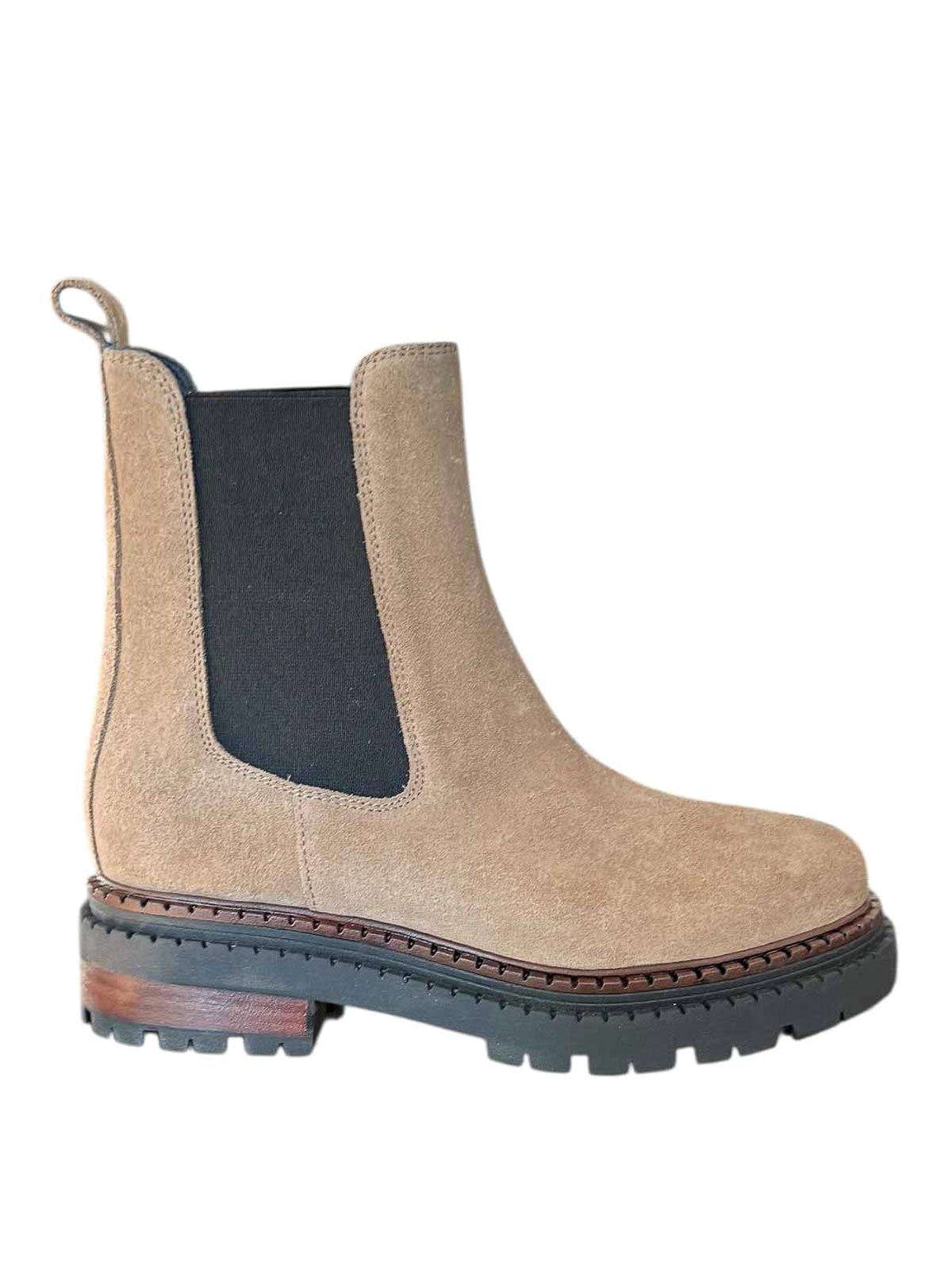 Bruglia Croc Cashmere Ankle Boot In Brown